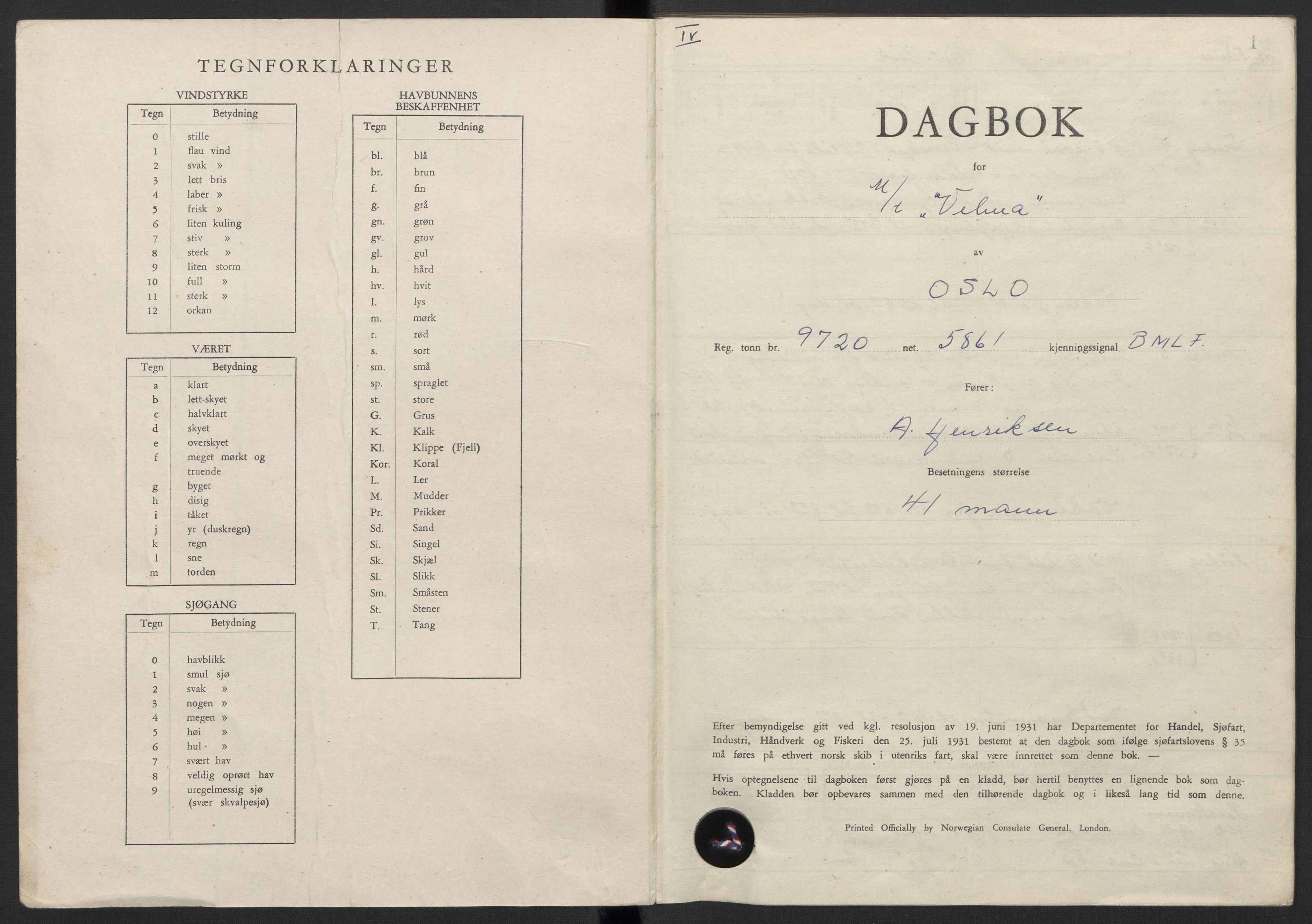 Nortraship, Skipsdagbøker, AV/RA-S-2168/F/L0598/0008: Boknr. 2891 - 2900 / Boknr. 2898 Velma, 1943