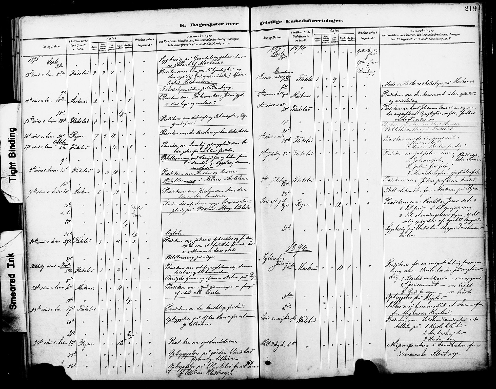 Ministerialprotokoller, klokkerbøker og fødselsregistre - Nordland, SAT/A-1459/885/L1205: Parish register (official) no. 885A06, 1892-1905, p. 219