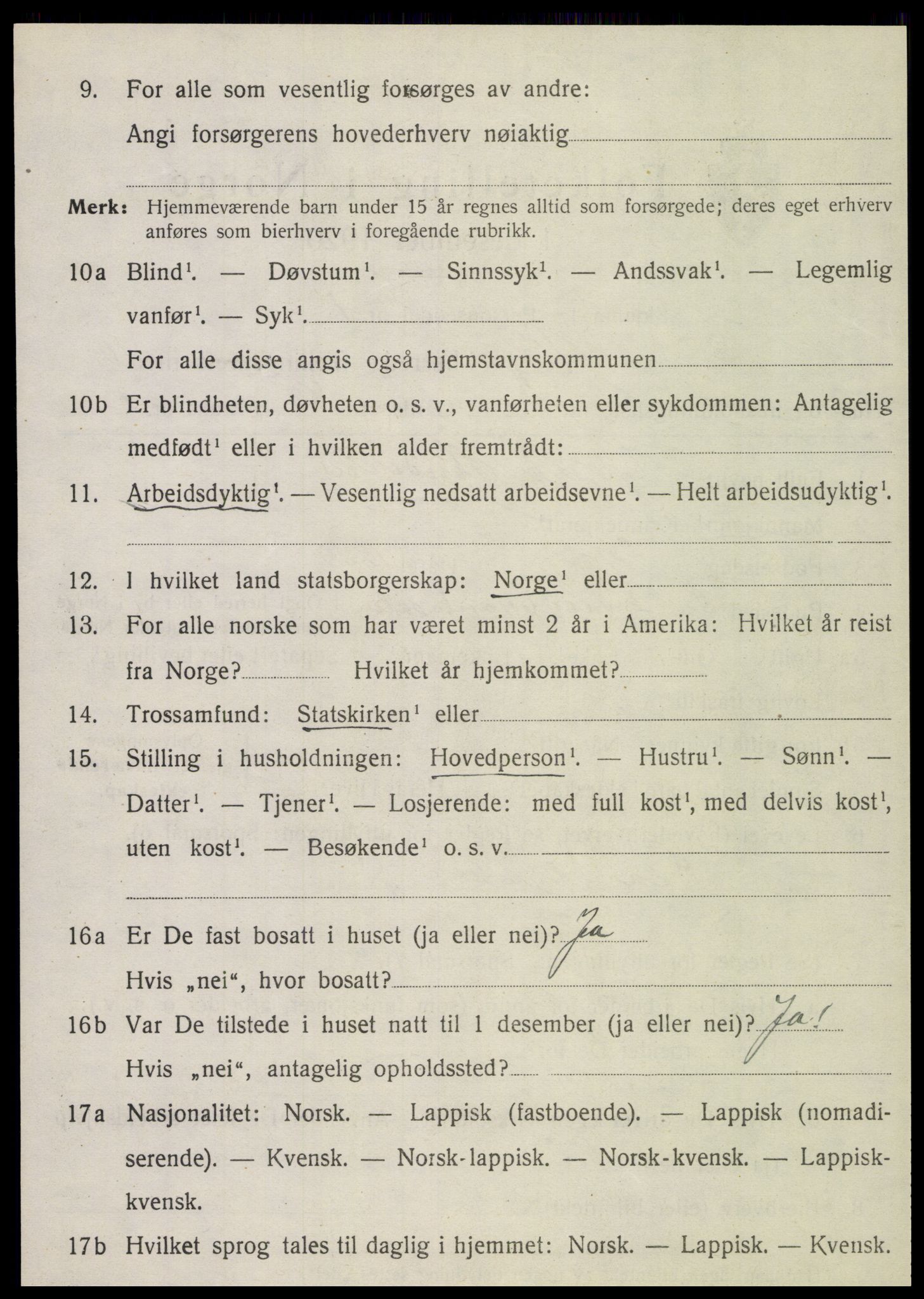 SAT, 1920 census for Vega, 1920, p. 5086