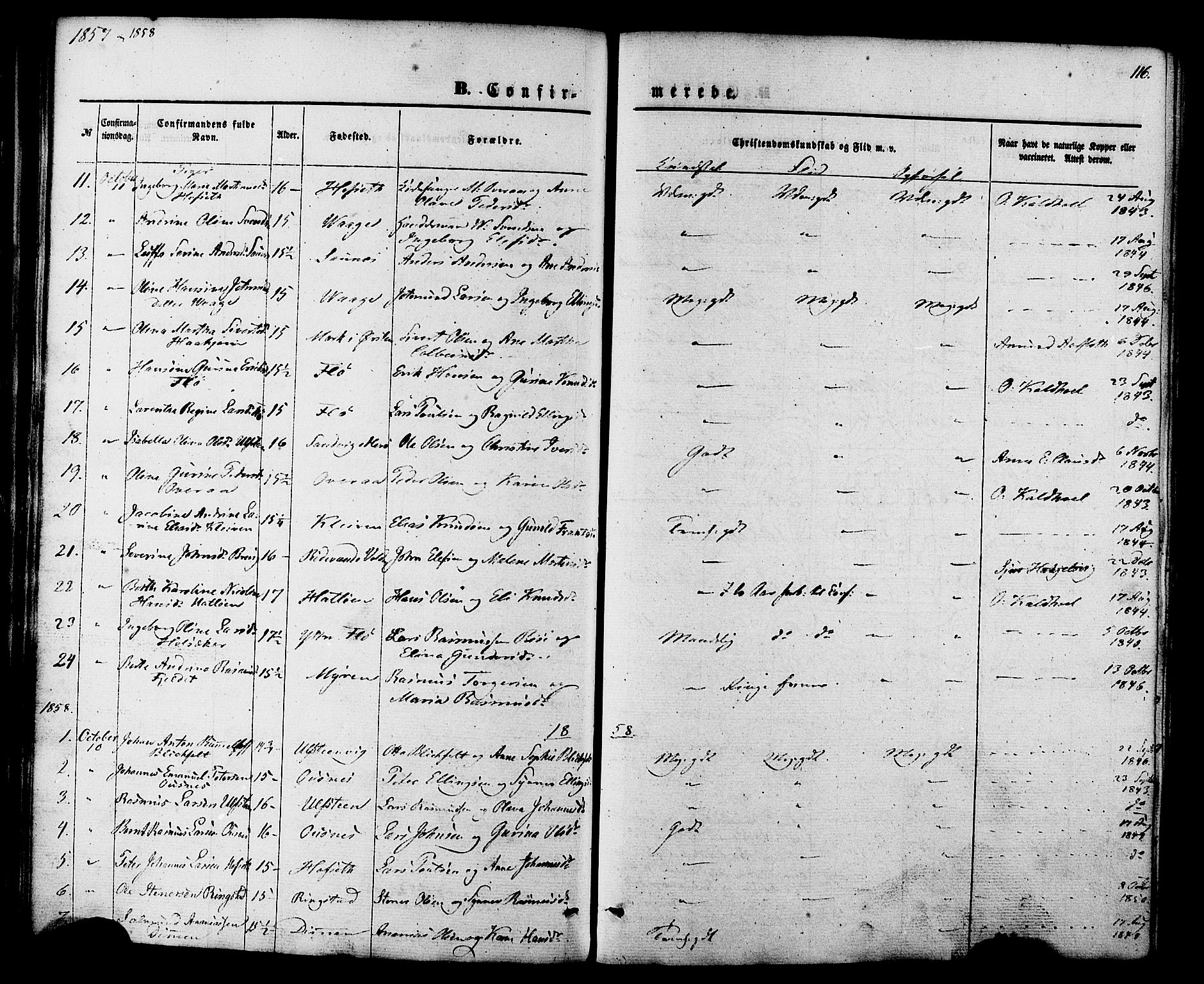 Ministerialprotokoller, klokkerbøker og fødselsregistre - Møre og Romsdal, AV/SAT-A-1454/509/L0105: Parish register (official) no. 509A03, 1848-1882, p. 116