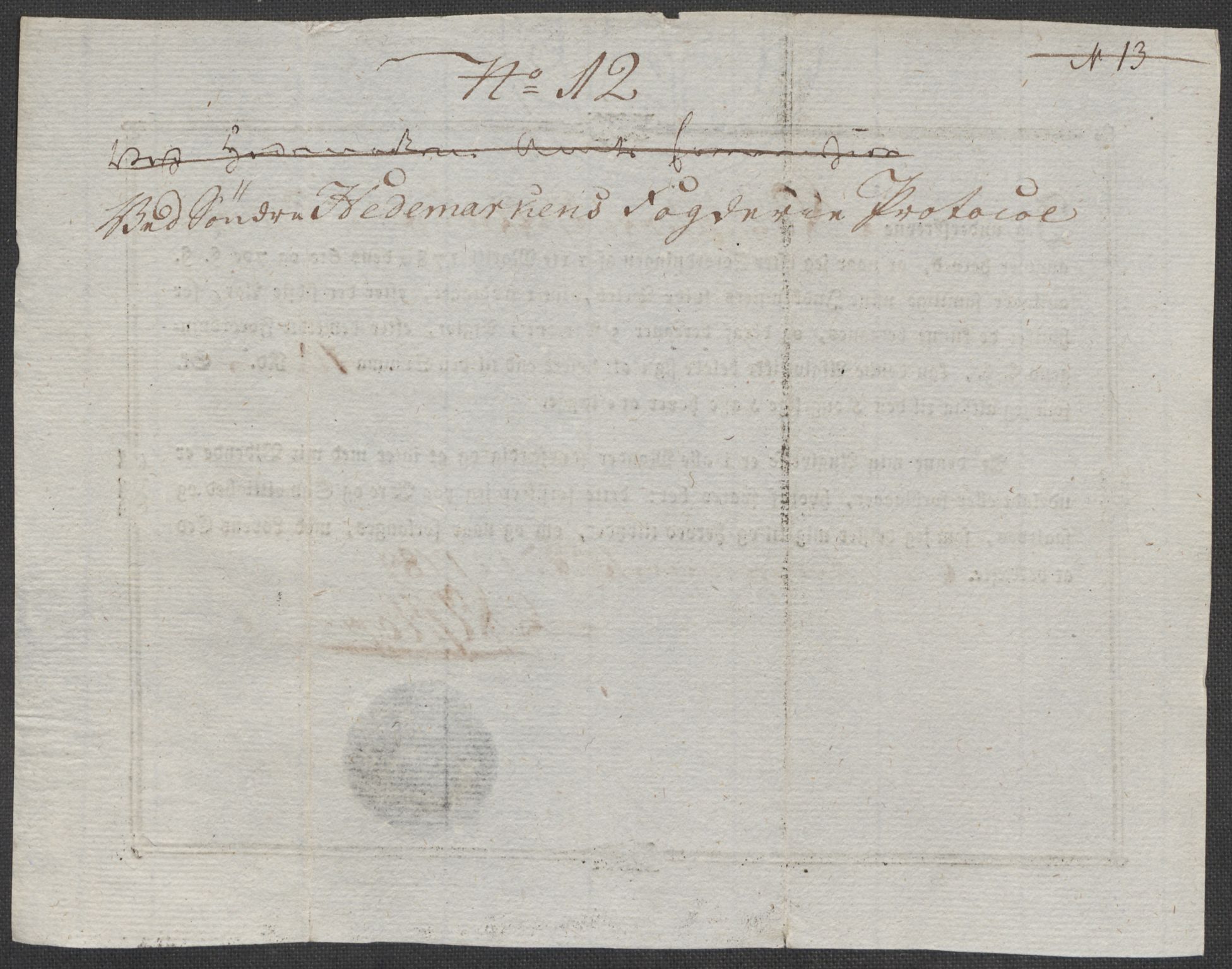 Rentekammeret inntil 1814, Reviderte regnskaper, Mindre regnskaper, AV/RA-EA-4068/Rf/Rfe/L0013: Hedmark fogderi, 1789, p. 357