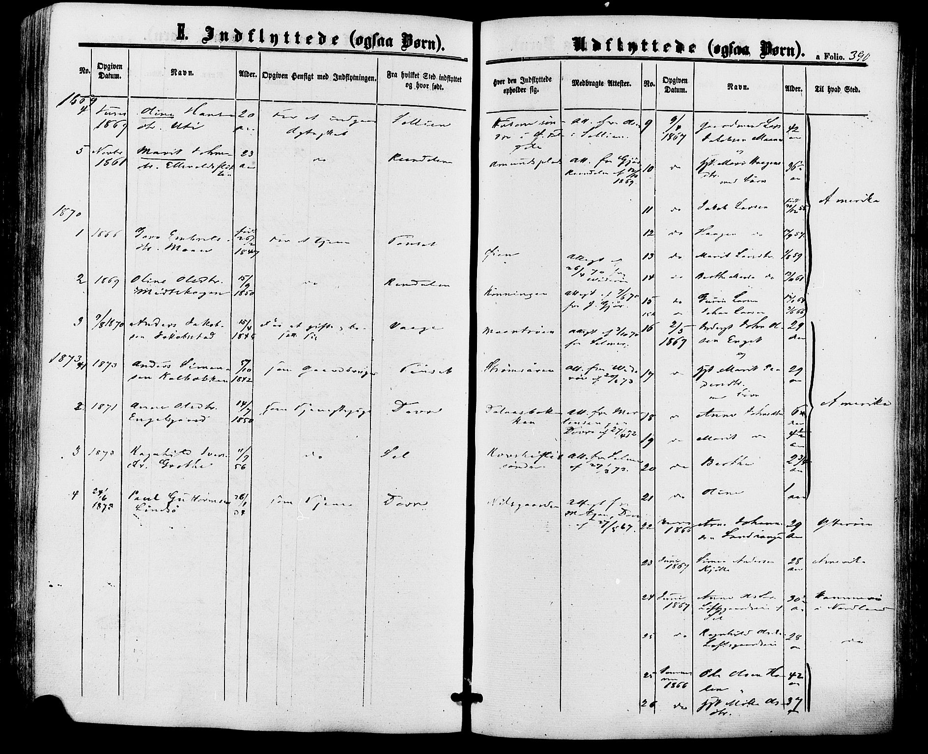 Alvdal prestekontor, SAH/PREST-060/H/Ha/Haa/L0001: Parish register (official) no. 1, 1863-1882, p. 390