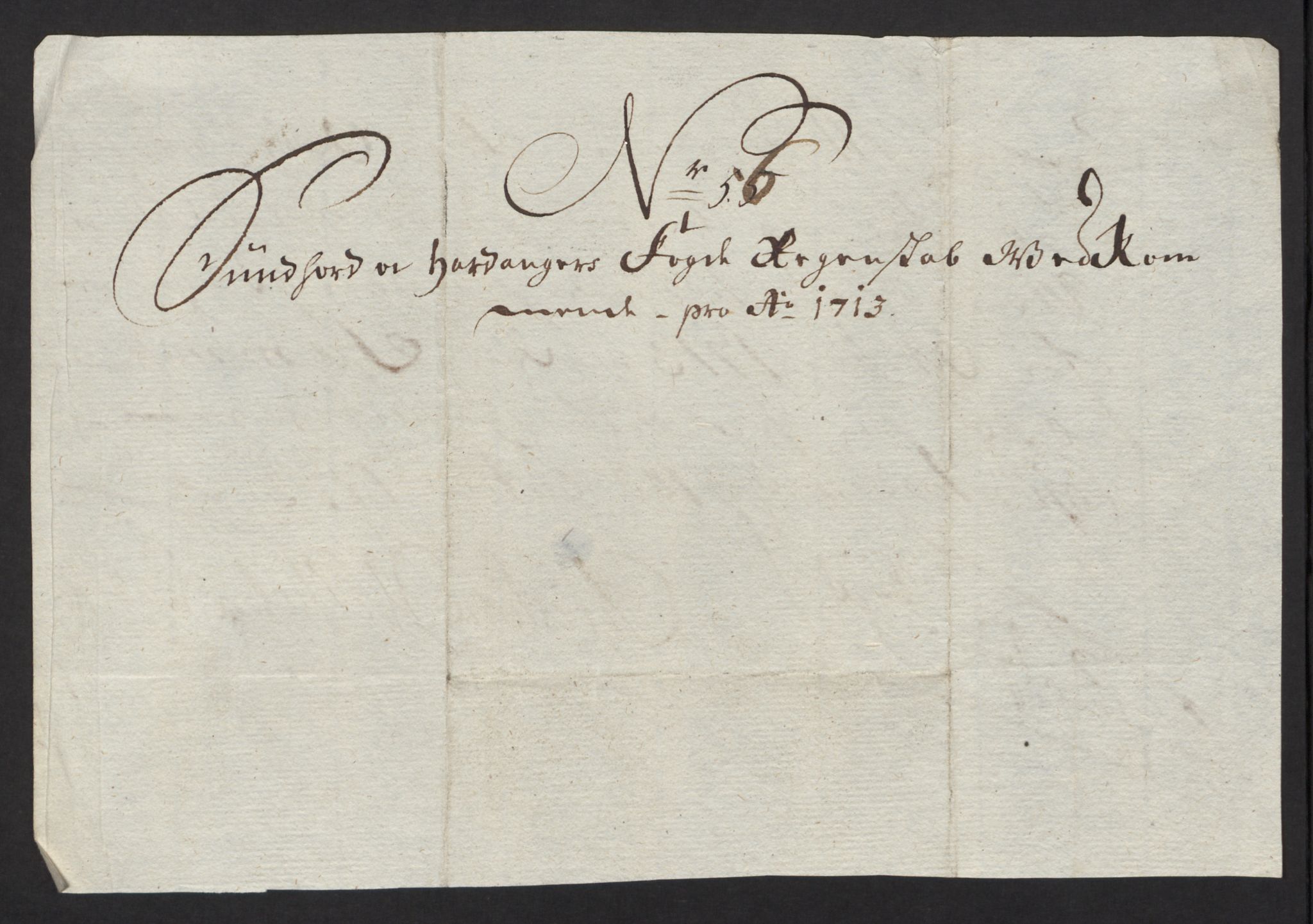 Rentekammeret inntil 1814, Reviderte regnskaper, Fogderegnskap, AV/RA-EA-4092/R48/L2989: Fogderegnskap Sunnhordland og Hardanger, 1713, p. 349