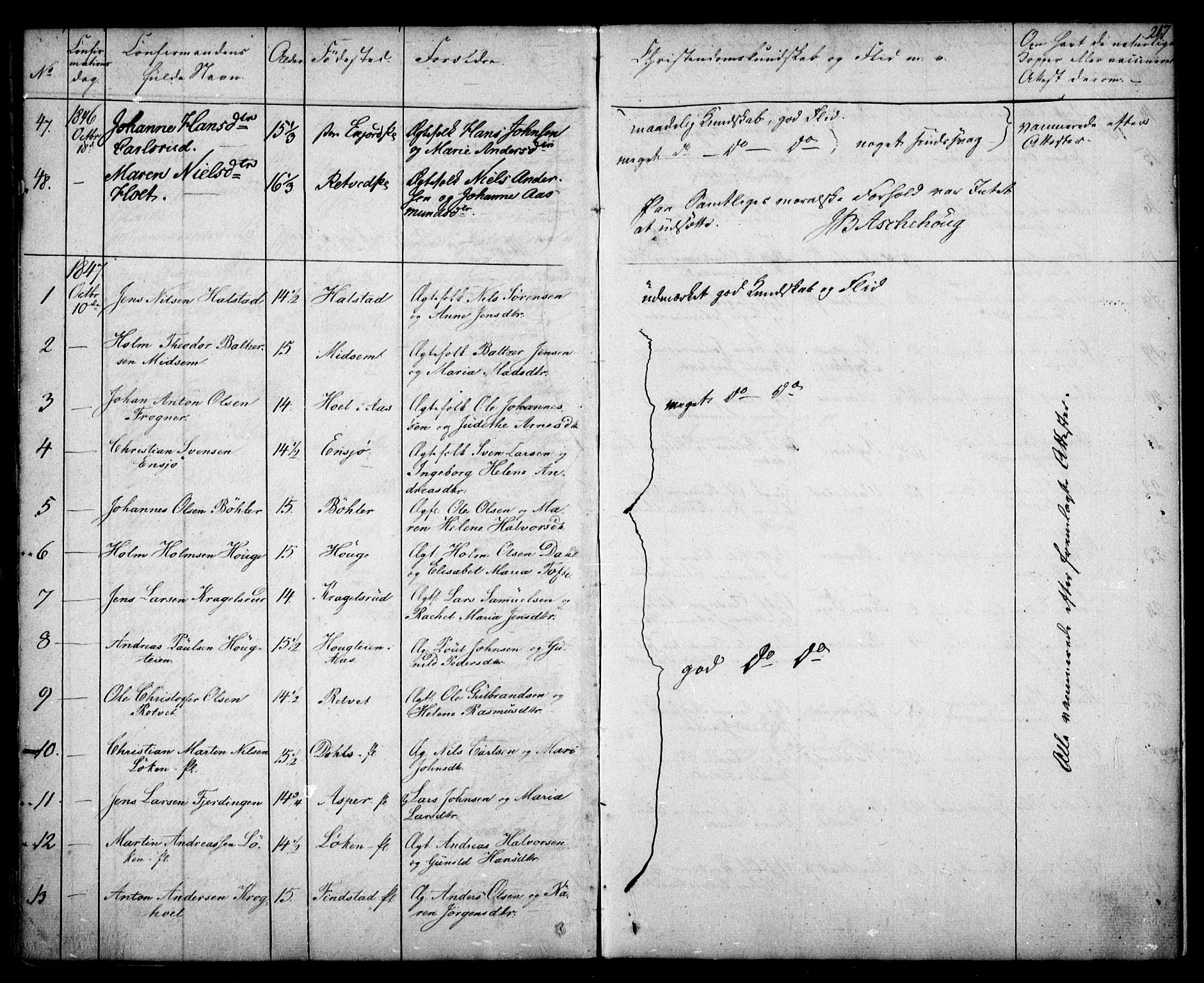 Kråkstad prestekontor Kirkebøker, SAO/A-10125a/F/Fa/L0005: Parish register (official) no. I 5, 1837-1847, p. 217