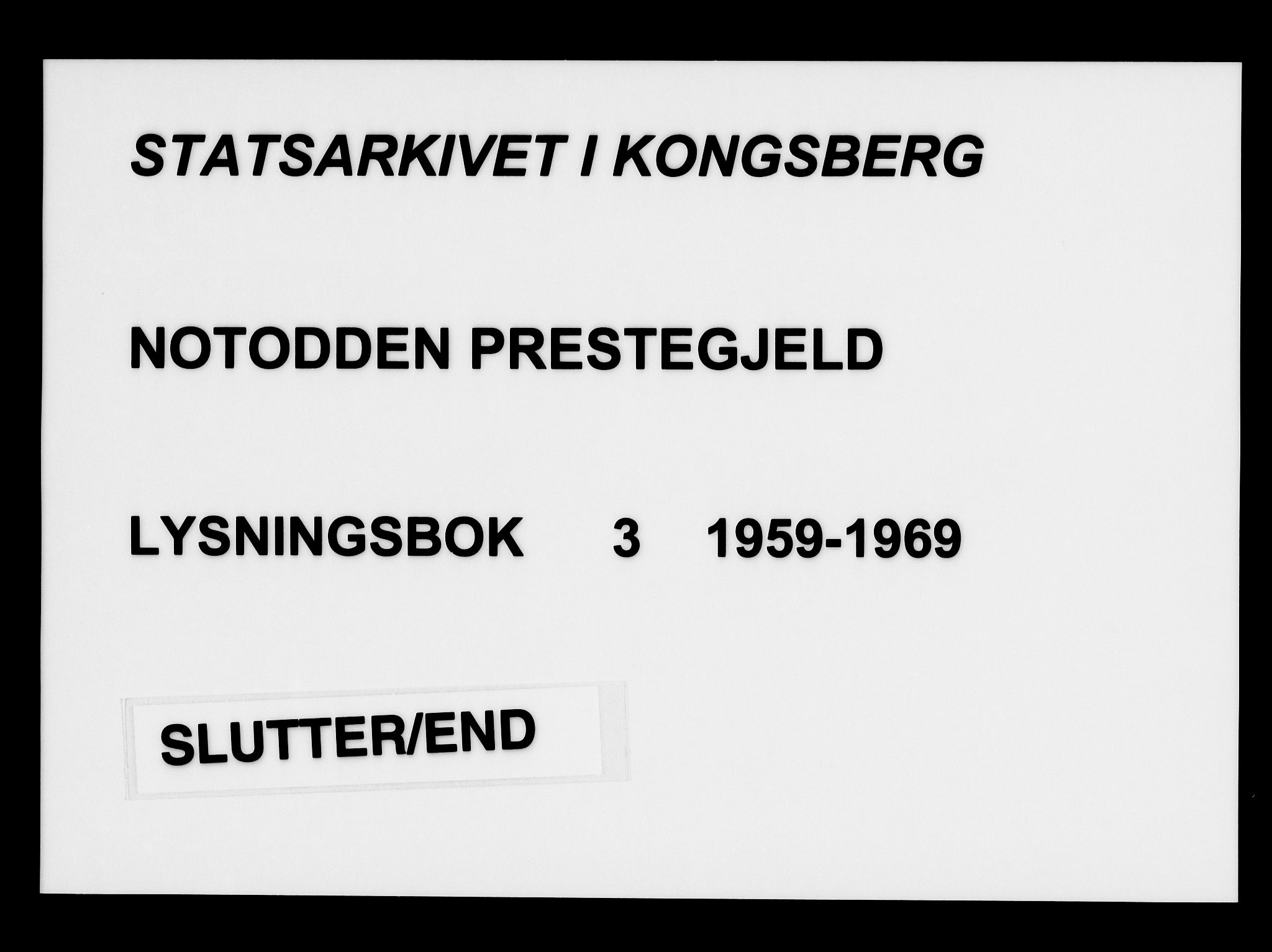 Notodden kirkebøker, AV/SAKO-A-290/H/Ha/L0003: Banns register no. 3, 1959-1969