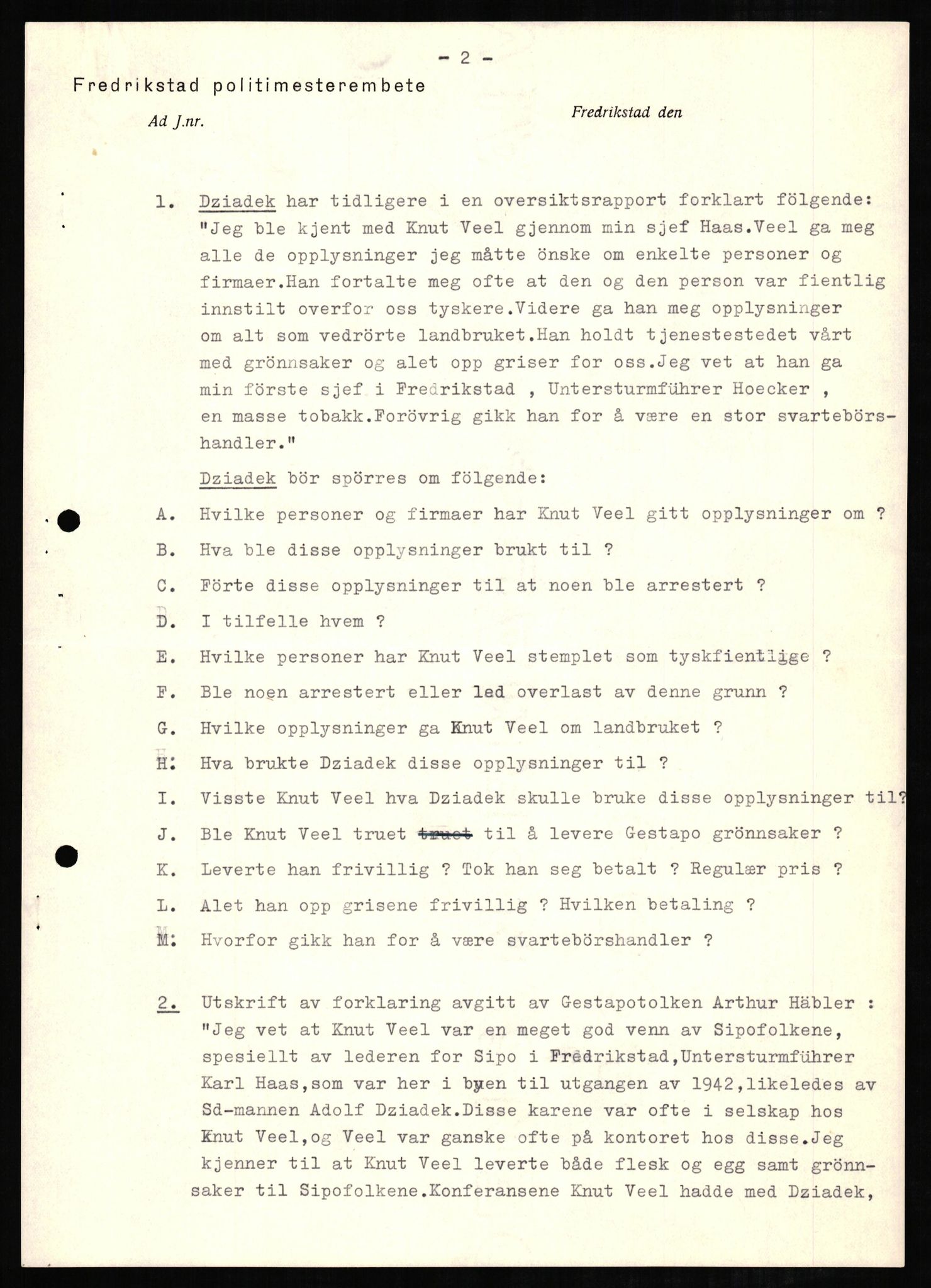 Forsvaret, Forsvarets overkommando II, AV/RA-RAFA-3915/D/Db/L0006: CI Questionaires. Tyske okkupasjonsstyrker i Norge. Tyskere., 1945-1946, p. 349