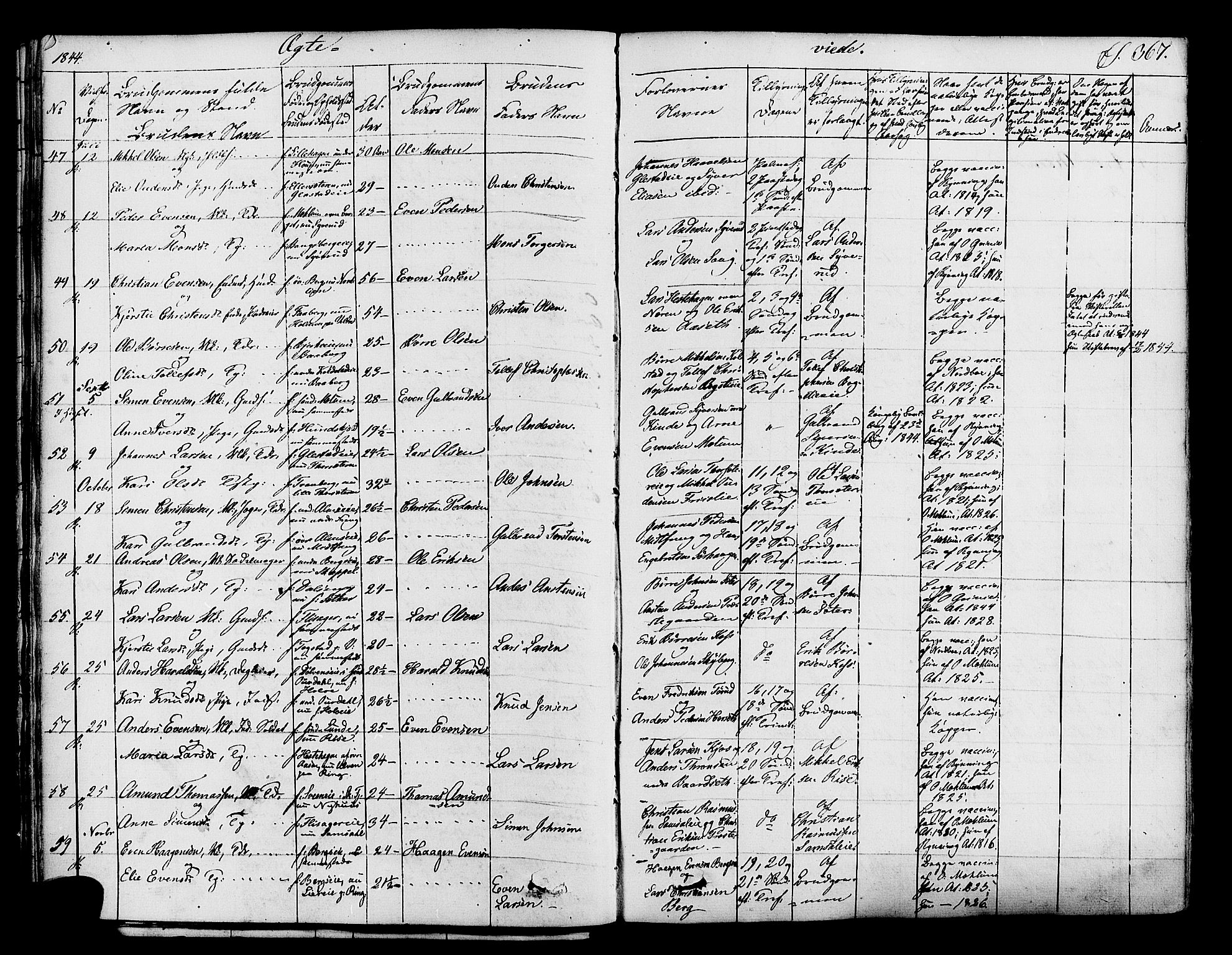 Ringsaker prestekontor, SAH/PREST-014/K/Ka/L0008: Parish register (official) no. 8, 1837-1850, p. 367