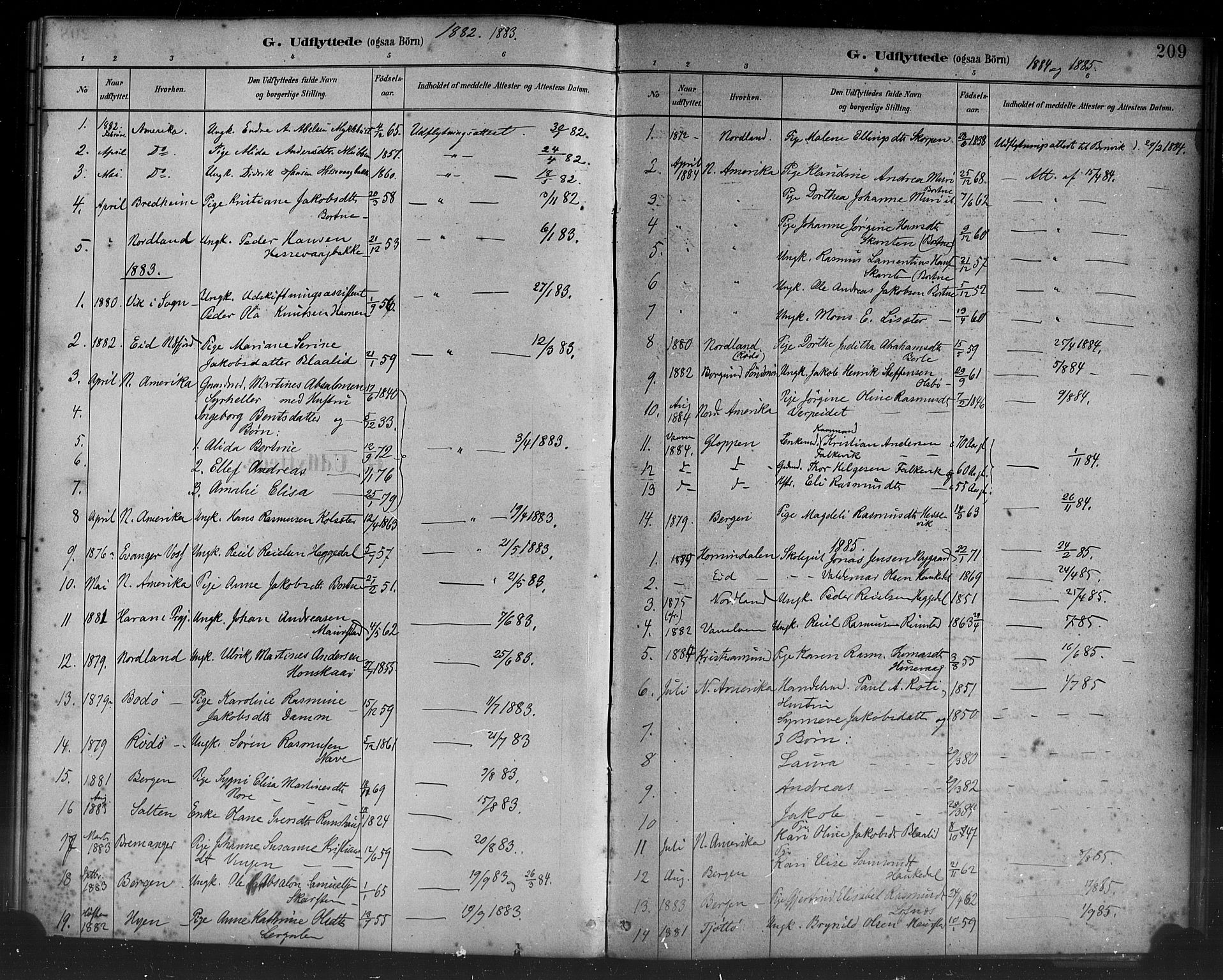 Davik sokneprestembete, SAB/A-79701/H/Haa/Haad/L0001: Parish register (official) no. D 1, 1882-1900, p. 209