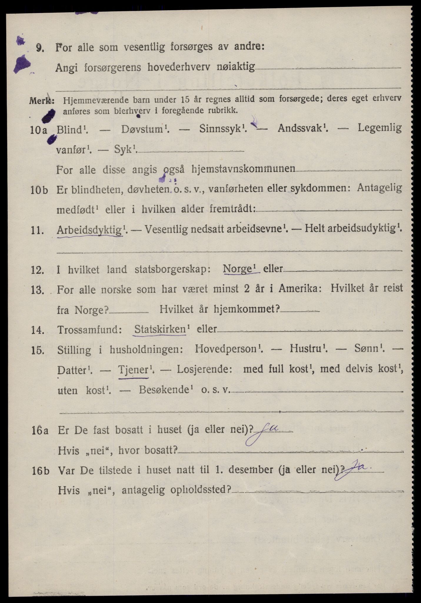 SAT, 1920 census for Tustna, 1920, p. 2668