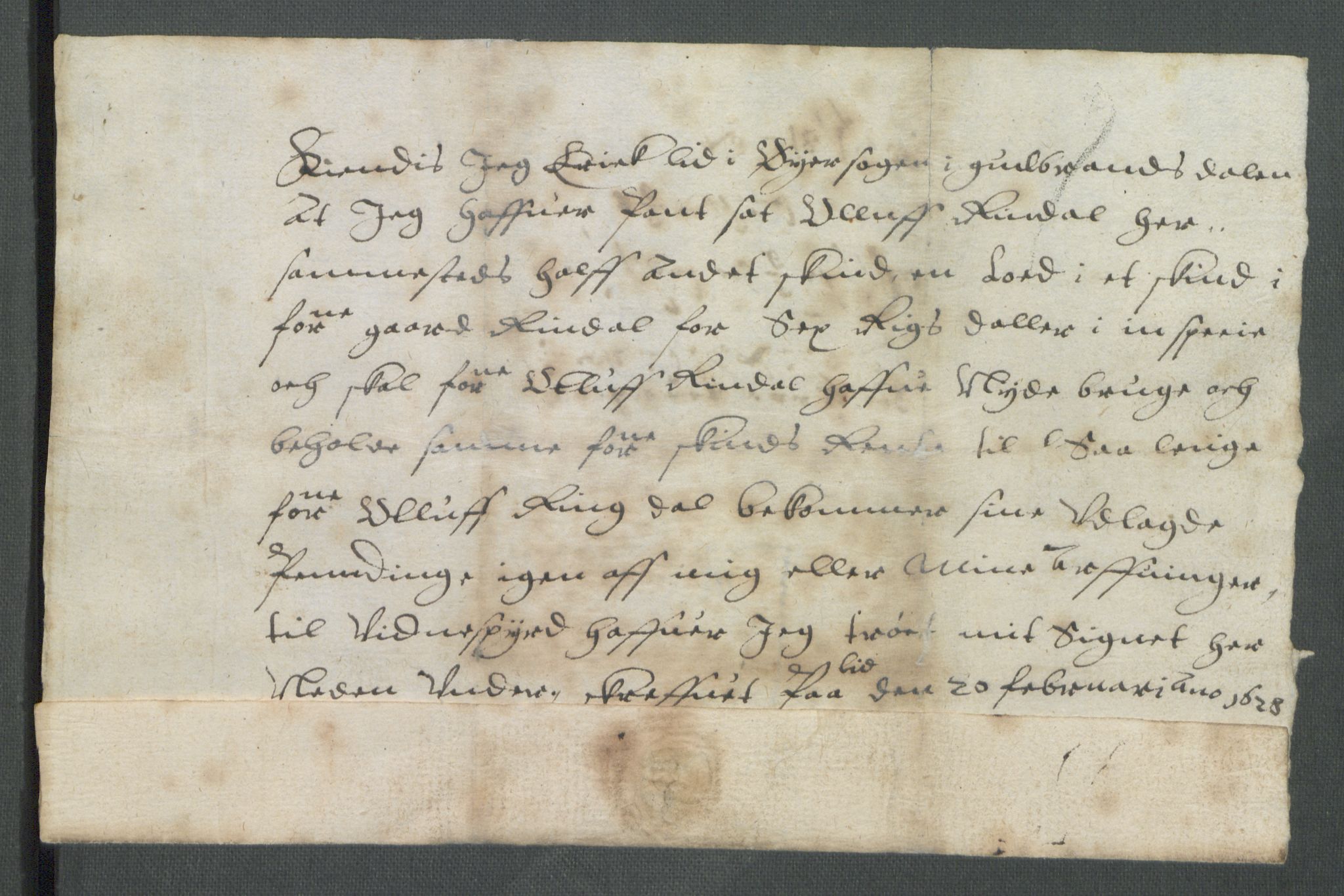 Riksarkivets diplomsamling, AV/RA-EA-5965/F02/L0137: Dokumenter, 1627-1628, p. 38