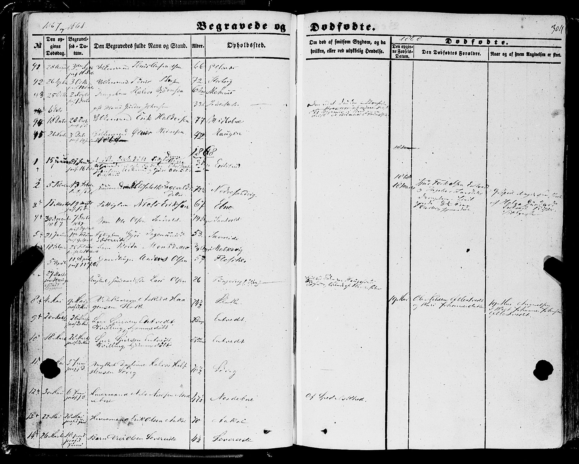 Skånevik sokneprestembete, AV/SAB-A-77801/H/Haa: Parish register (official) no. A 5II, 1848-1869, p. 304