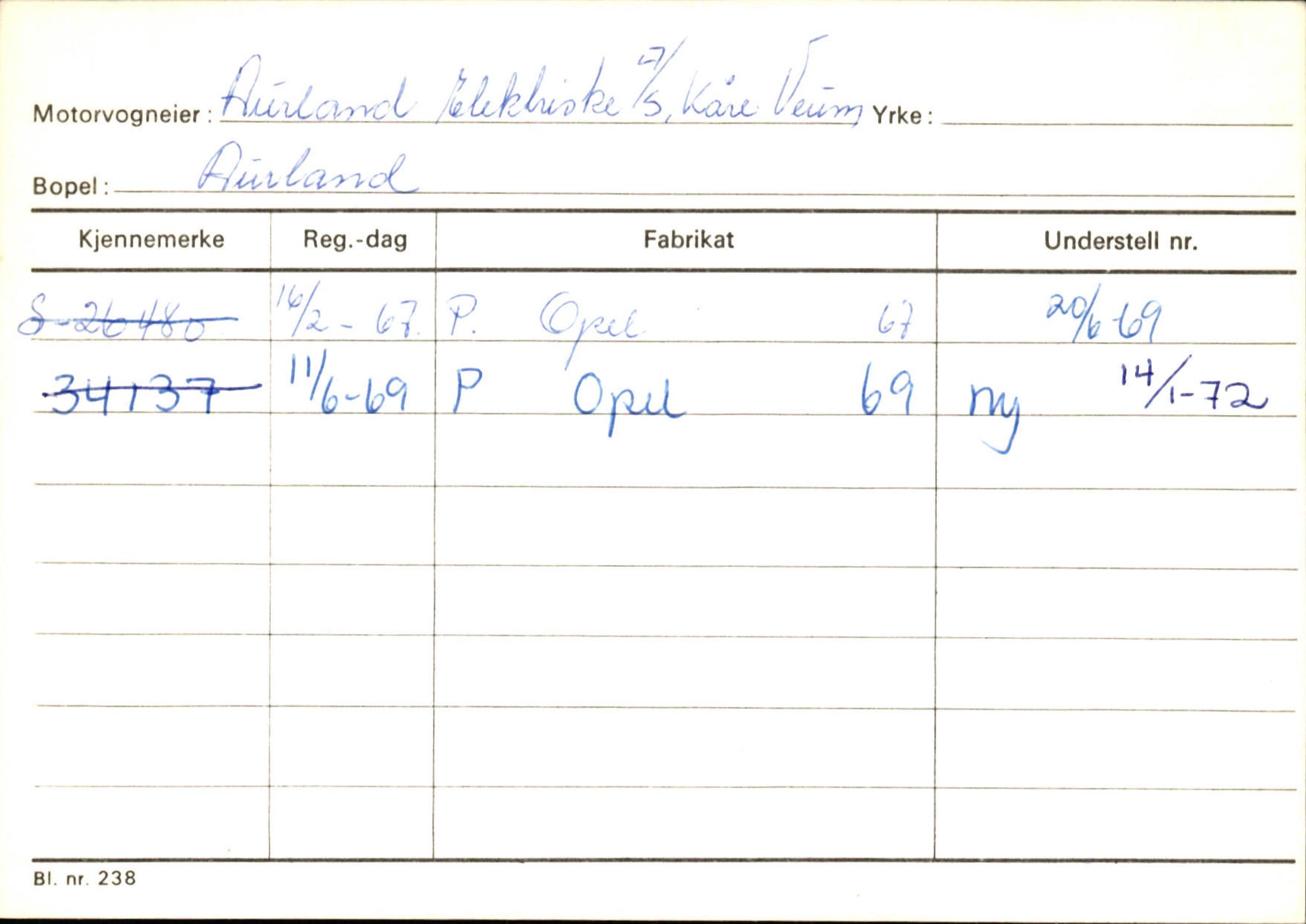 Statens vegvesen, Sogn og Fjordane vegkontor, SAB/A-5301/4/F/L0125: Eigarregister Sogndal V-Å. Aurland A-Å. Fjaler A-N, 1945-1975, p. 381