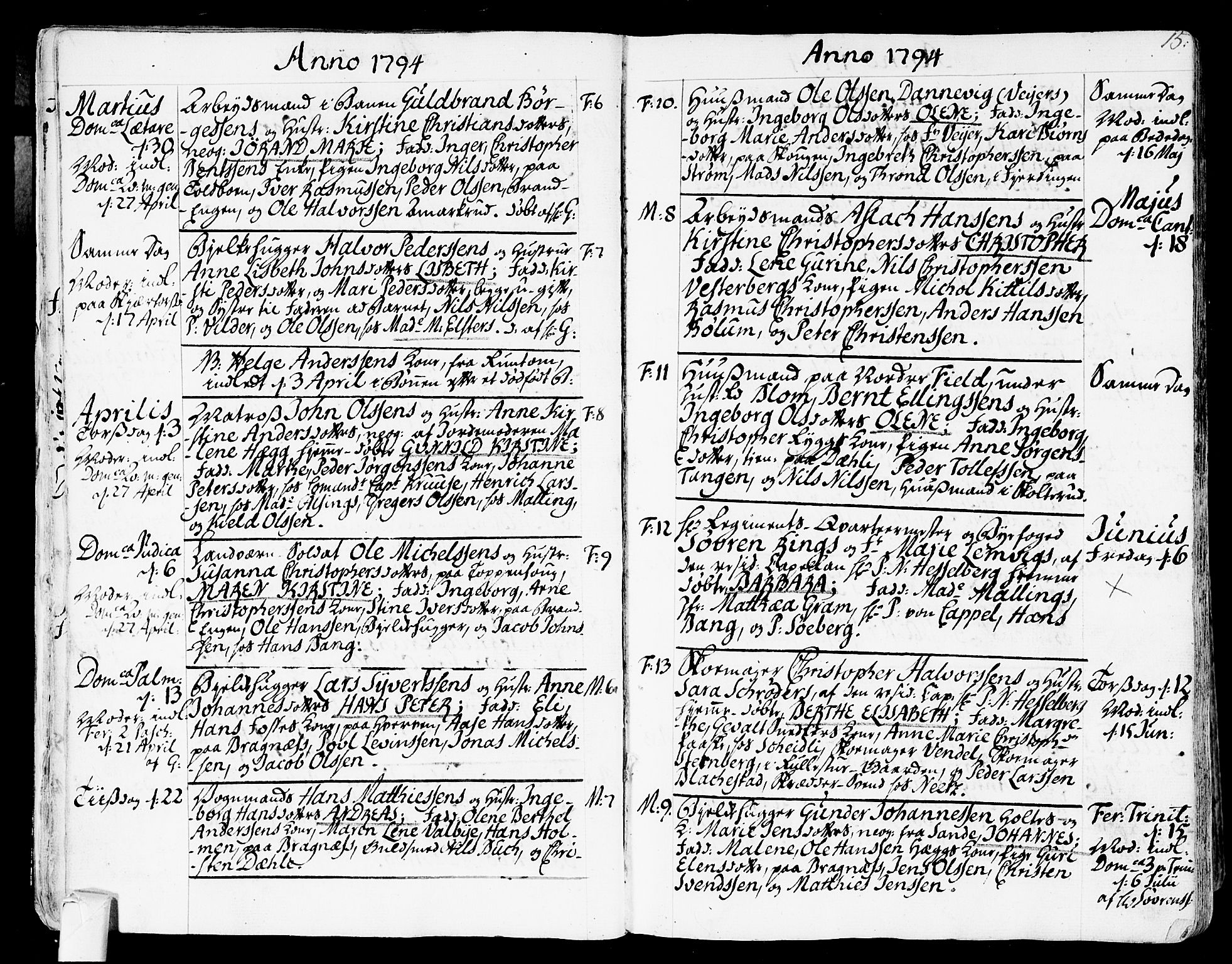 Strømsø kirkebøker, SAKO/A-246/F/Fa/L0010: Parish register (official) no. I 10, 1792-1822, p. 15