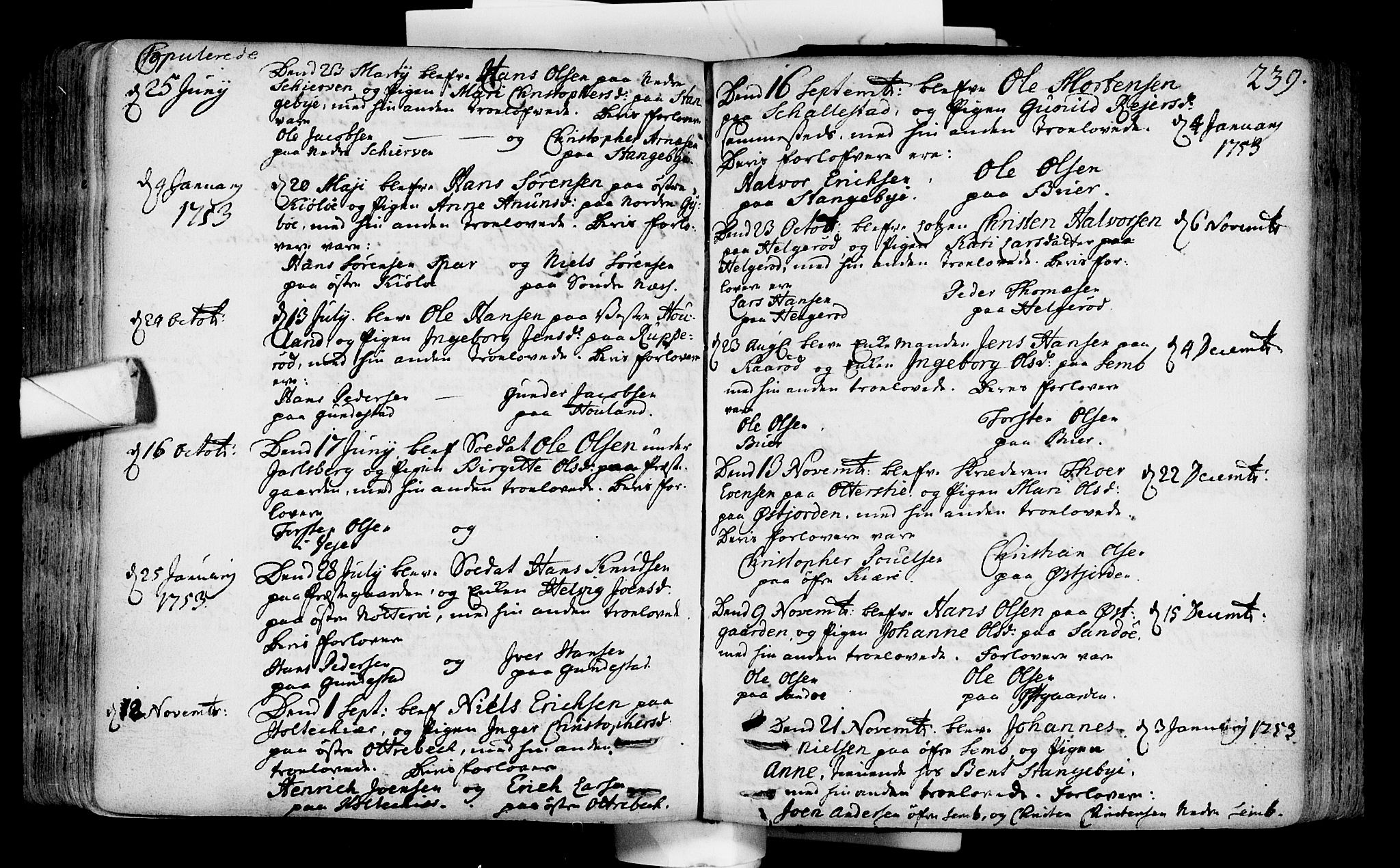 Nøtterøy kirkebøker, AV/SAKO-A-354/F/Fa/L0002: Parish register (official) no. I 2, 1738-1790, p. 239