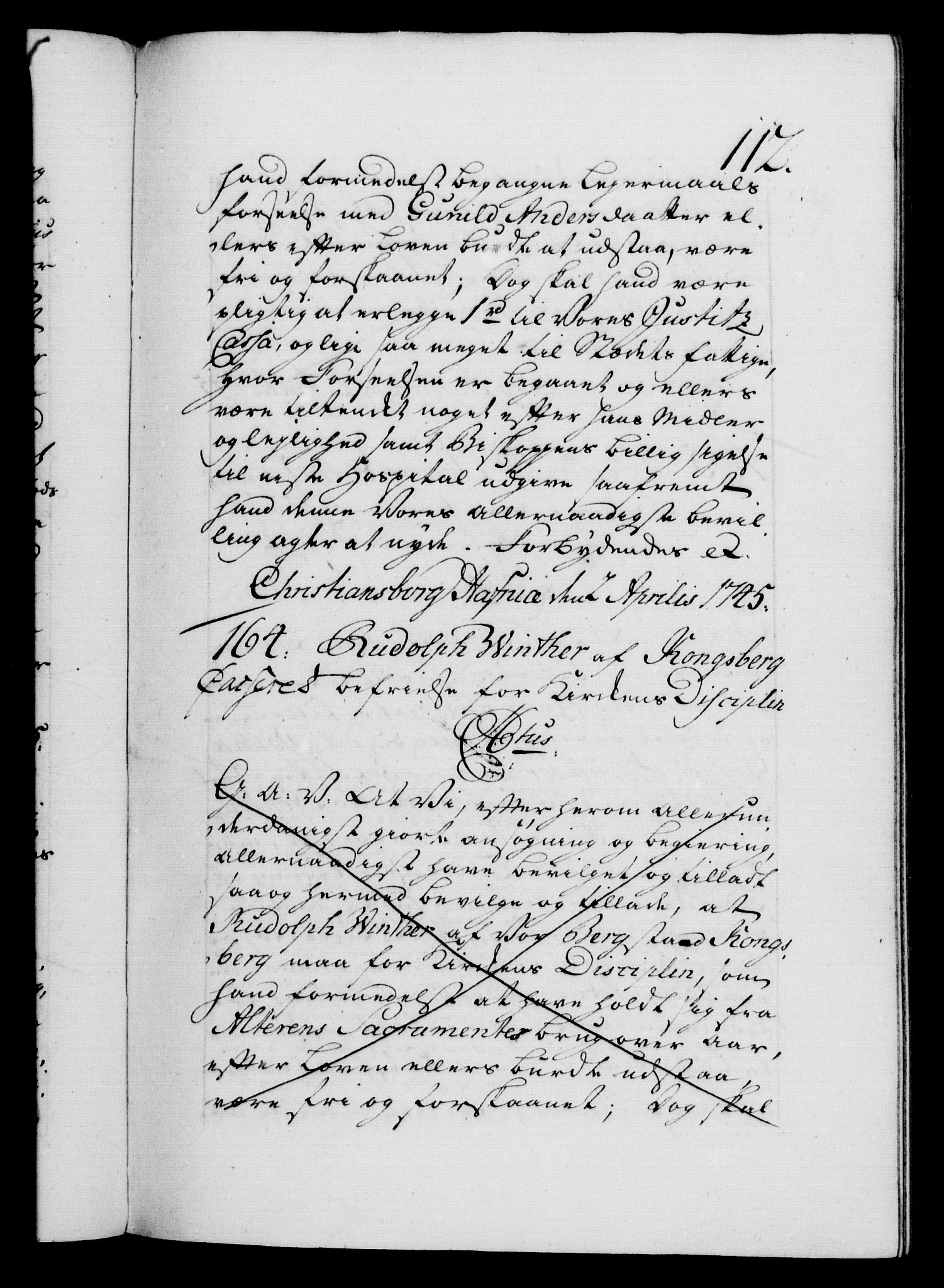 Danske Kanselli 1572-1799, RA/EA-3023/F/Fc/Fca/Fcaa/L0034: Norske registre, 1745-1746, p. 112a