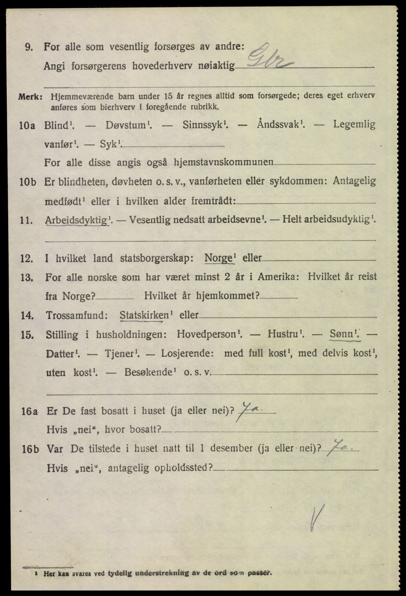 SAH, 1920 census for Alvdal, 1920, p. 1675