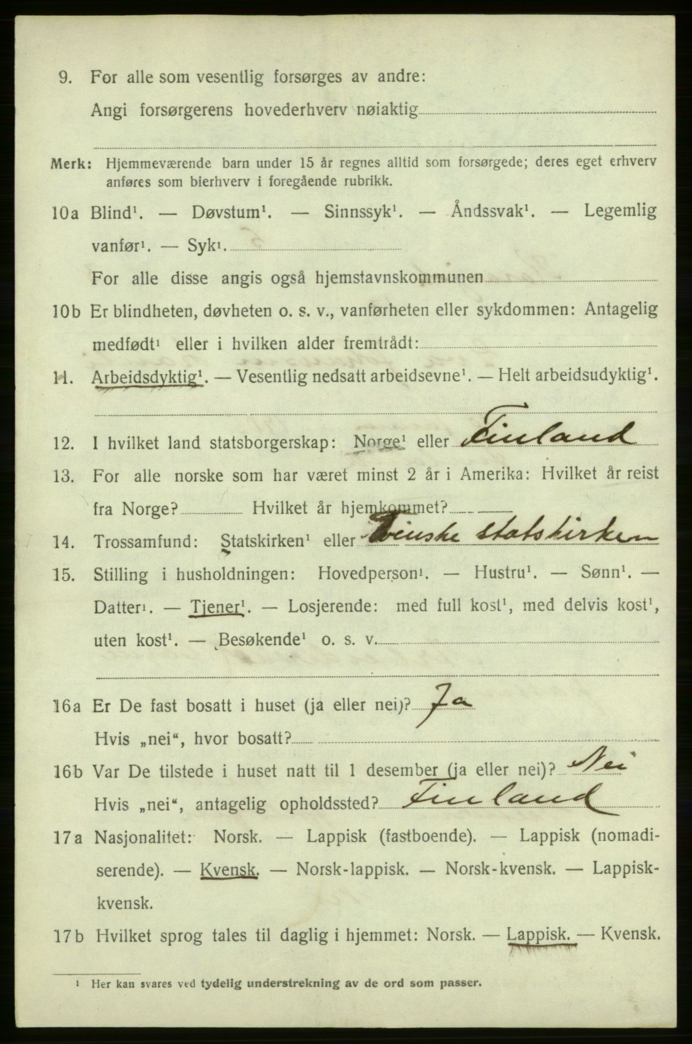 SATØ, 1920 census for Karasjok, 1920, p. 1623