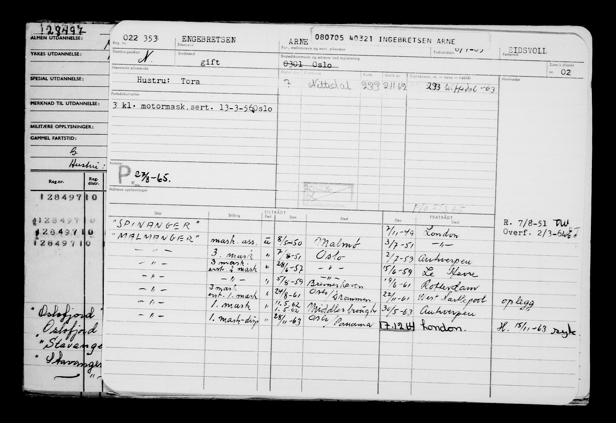 Direktoratet for sjømenn, AV/RA-S-3545/G/Gb/L0060: Hovedkort, 1905, p. 97