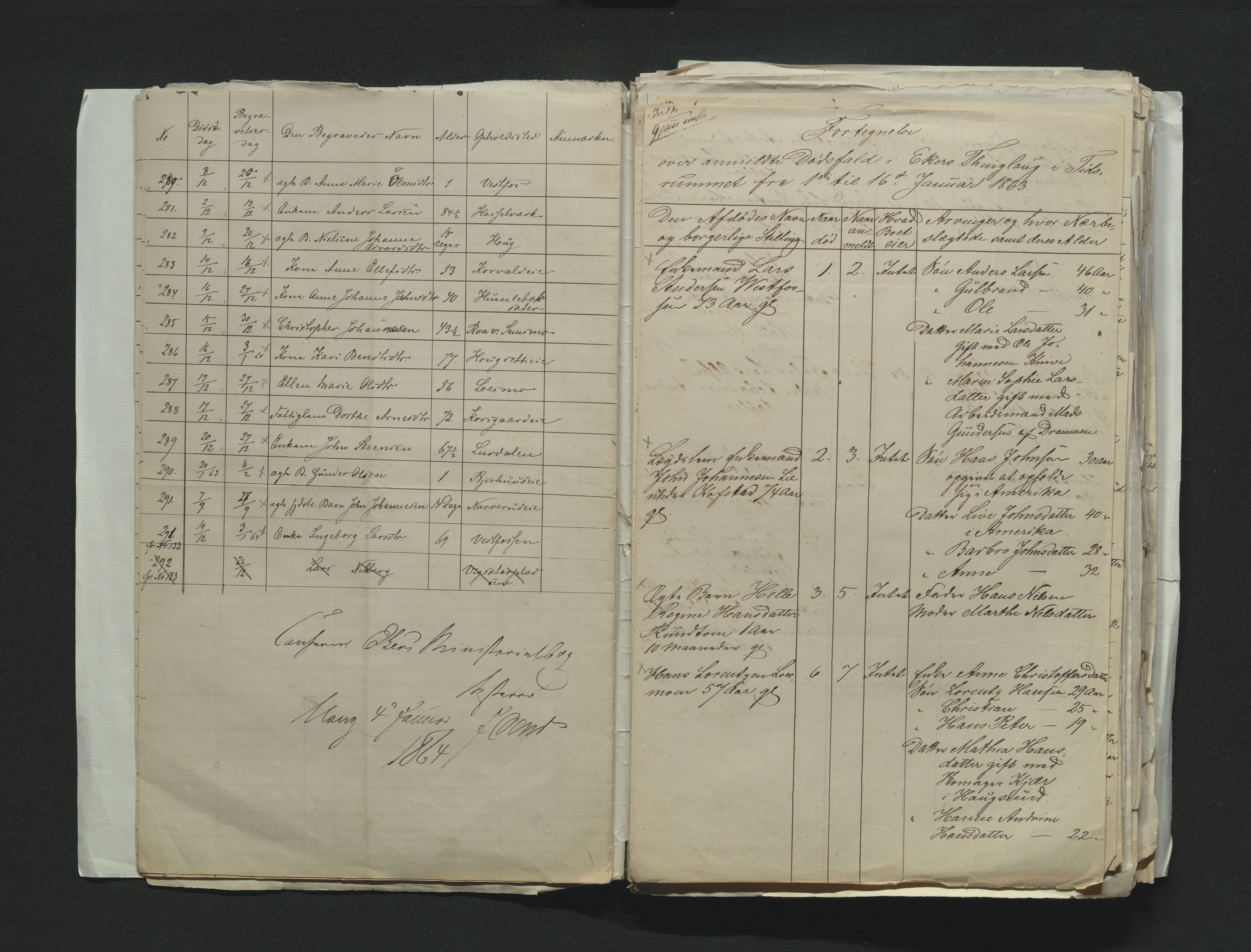 Eiker, Modum og Sigdal sorenskriveri, AV/SAKO-A-123/H/Ha/Hab/L0011: Dødsfallsmeldinger, 1862-1865, p. 179