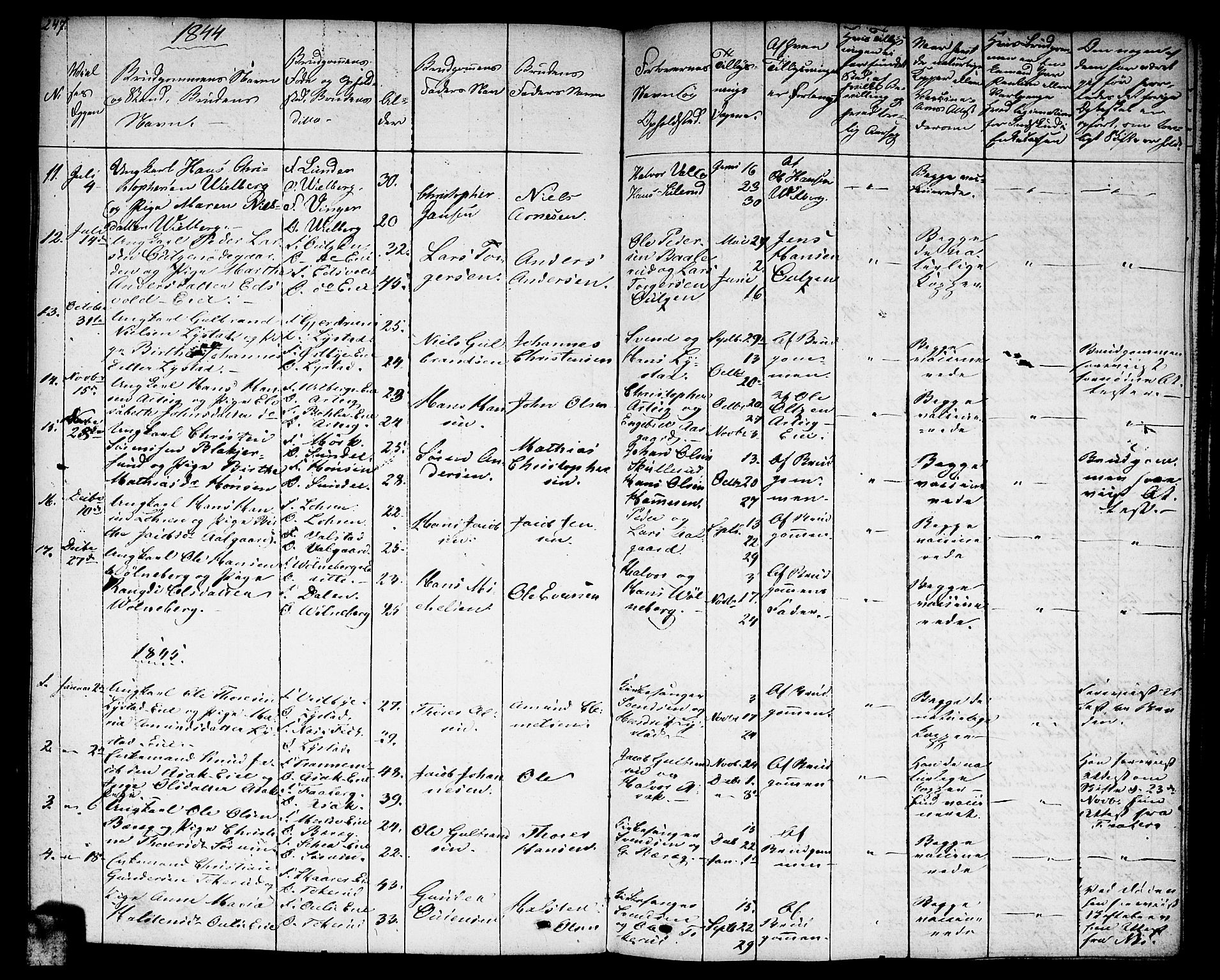 Sørum prestekontor Kirkebøker, SAO/A-10303/F/Fa/L0004: Parish register (official) no. I 4, 1829-1845, p. 247