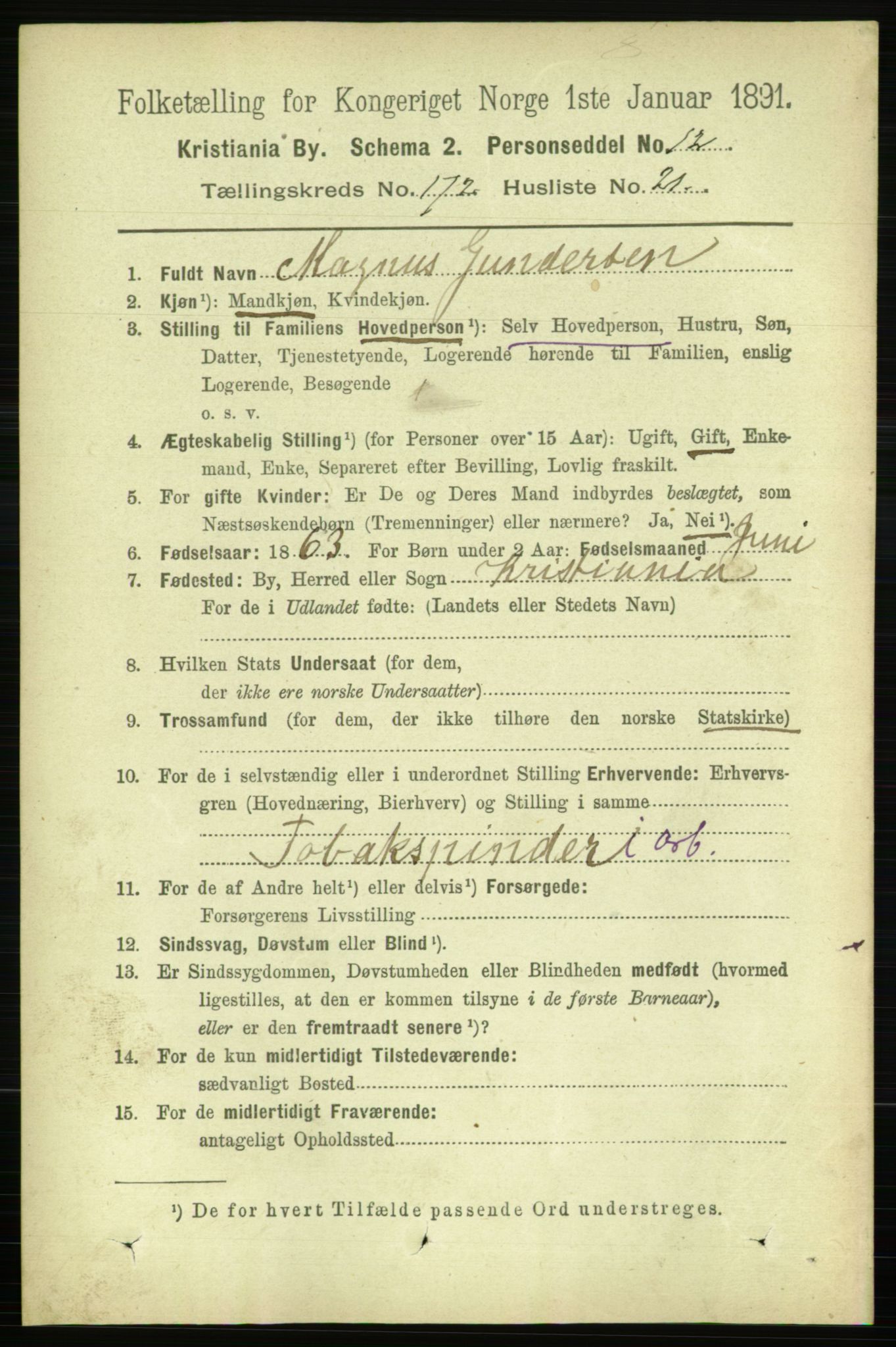 RA, 1891 census for 0301 Kristiania, 1891, p. 102515