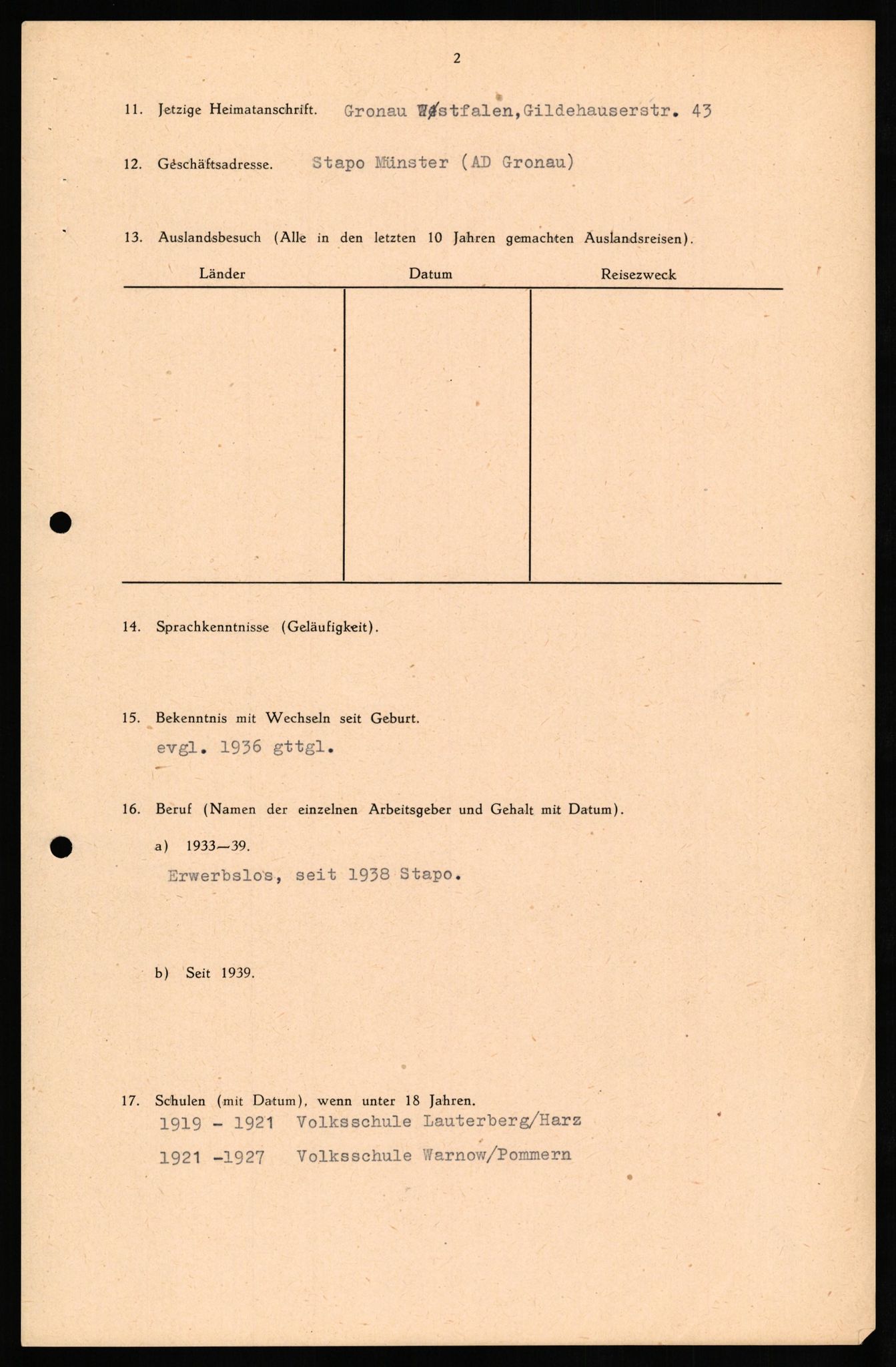 Forsvaret, Forsvarets overkommando II, AV/RA-RAFA-3915/D/Db/L0026: CI Questionaires. Tyske okkupasjonsstyrker i Norge. Tyskere., 1945-1946, p. 509