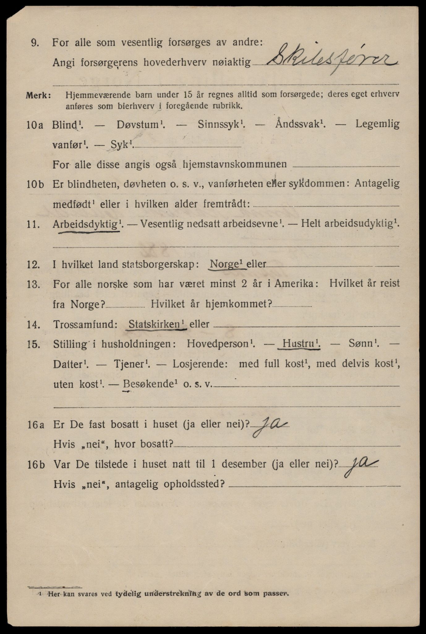 SAST, 1920 census for Haugesund, 1920, p. 14350