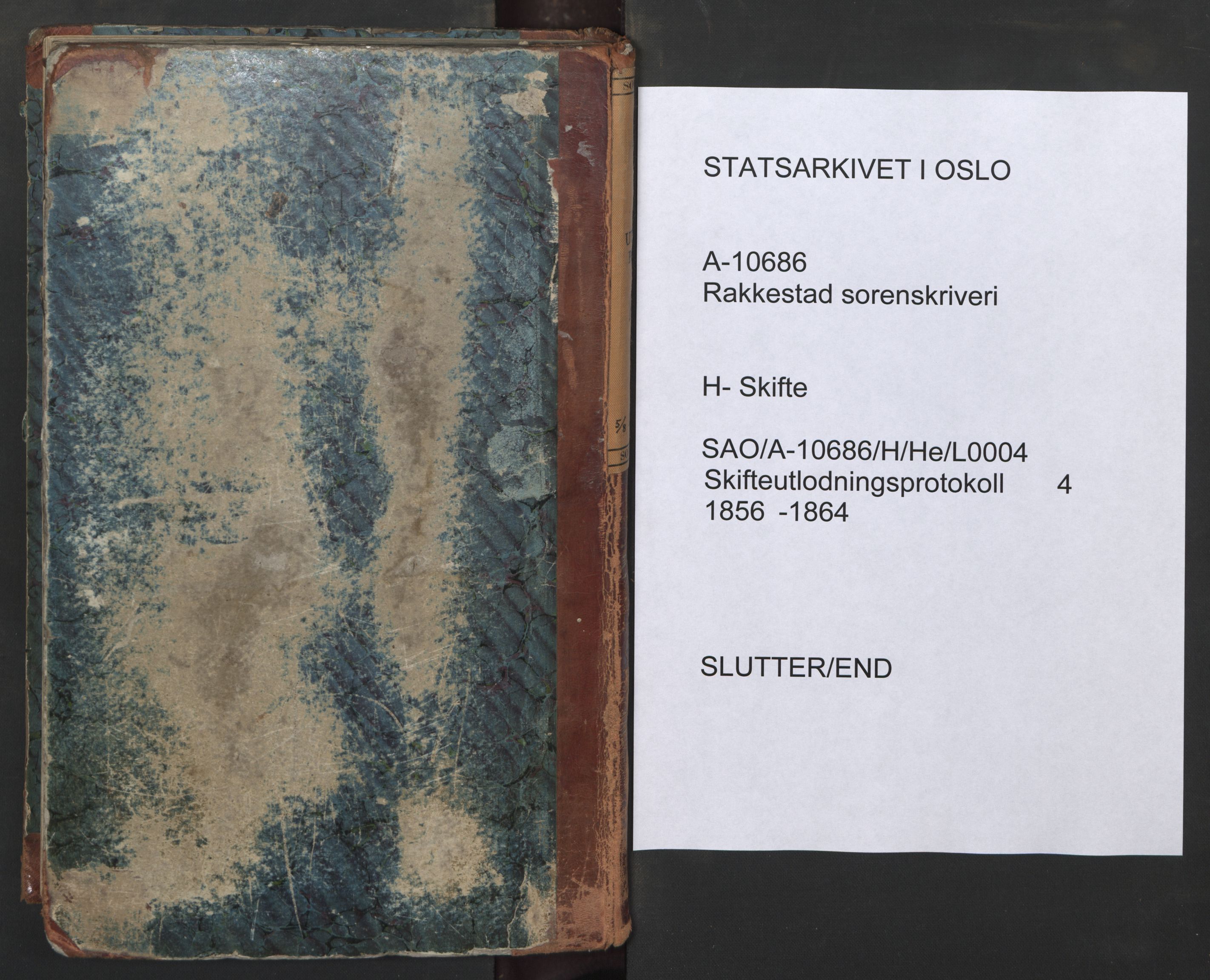 Rakkestad sorenskriveri, AV/SAO-A-10686/H/He/L0004: Skifteutlodningsprotokoller, 1856-1864