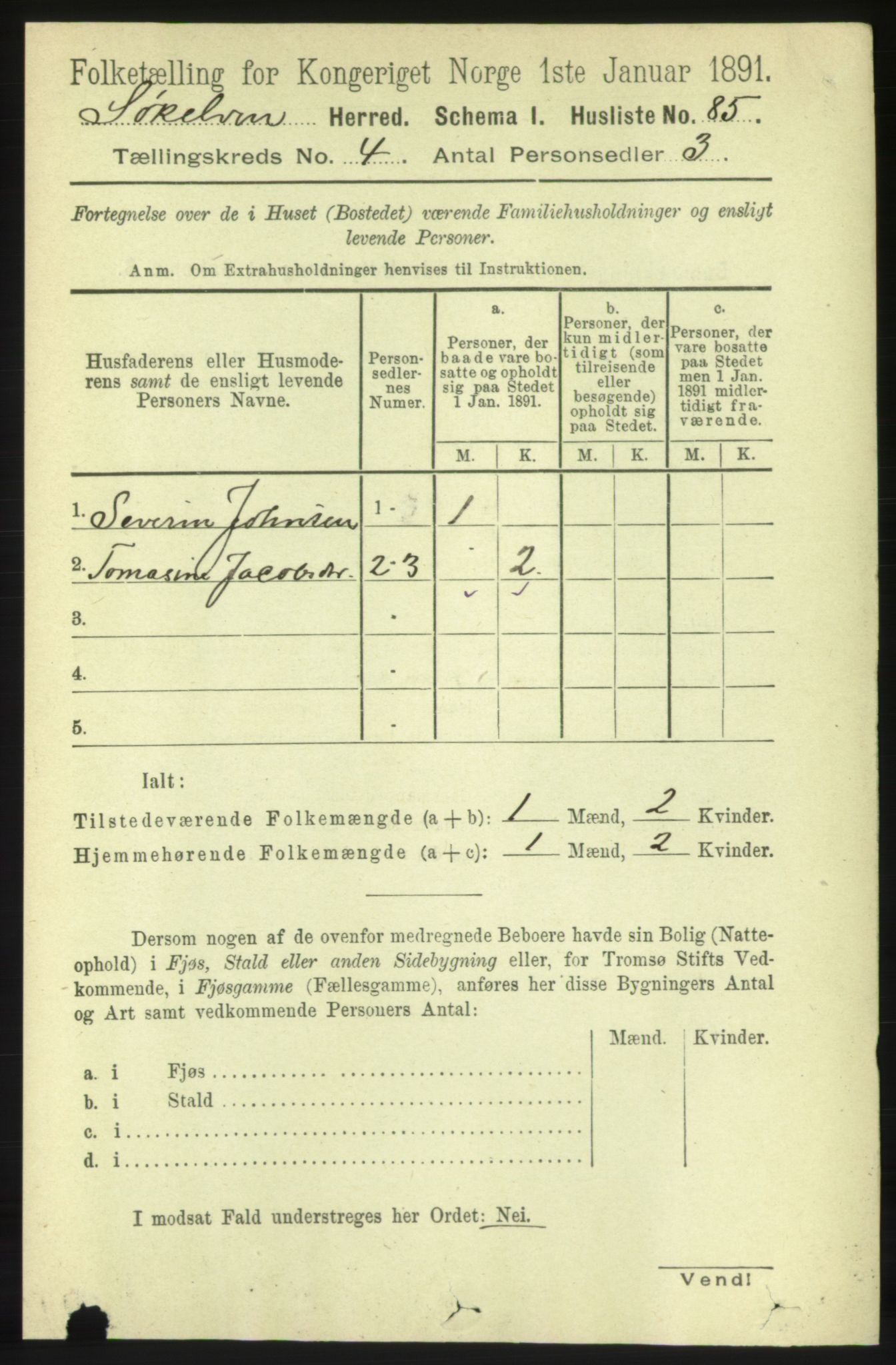 RA, 1891 census for 1528 Sykkylven, 1891, p. 2310
