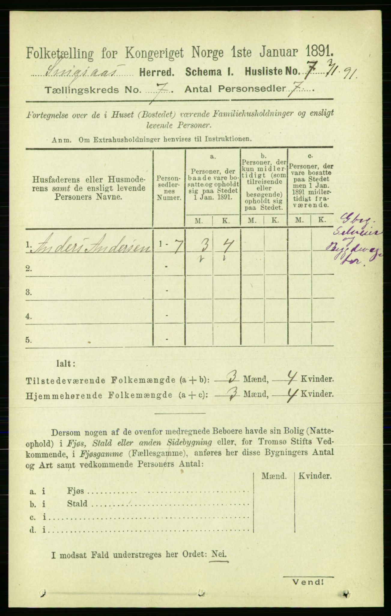 RA, 1891 census for 1646 Singsås, 1891, p. 1568