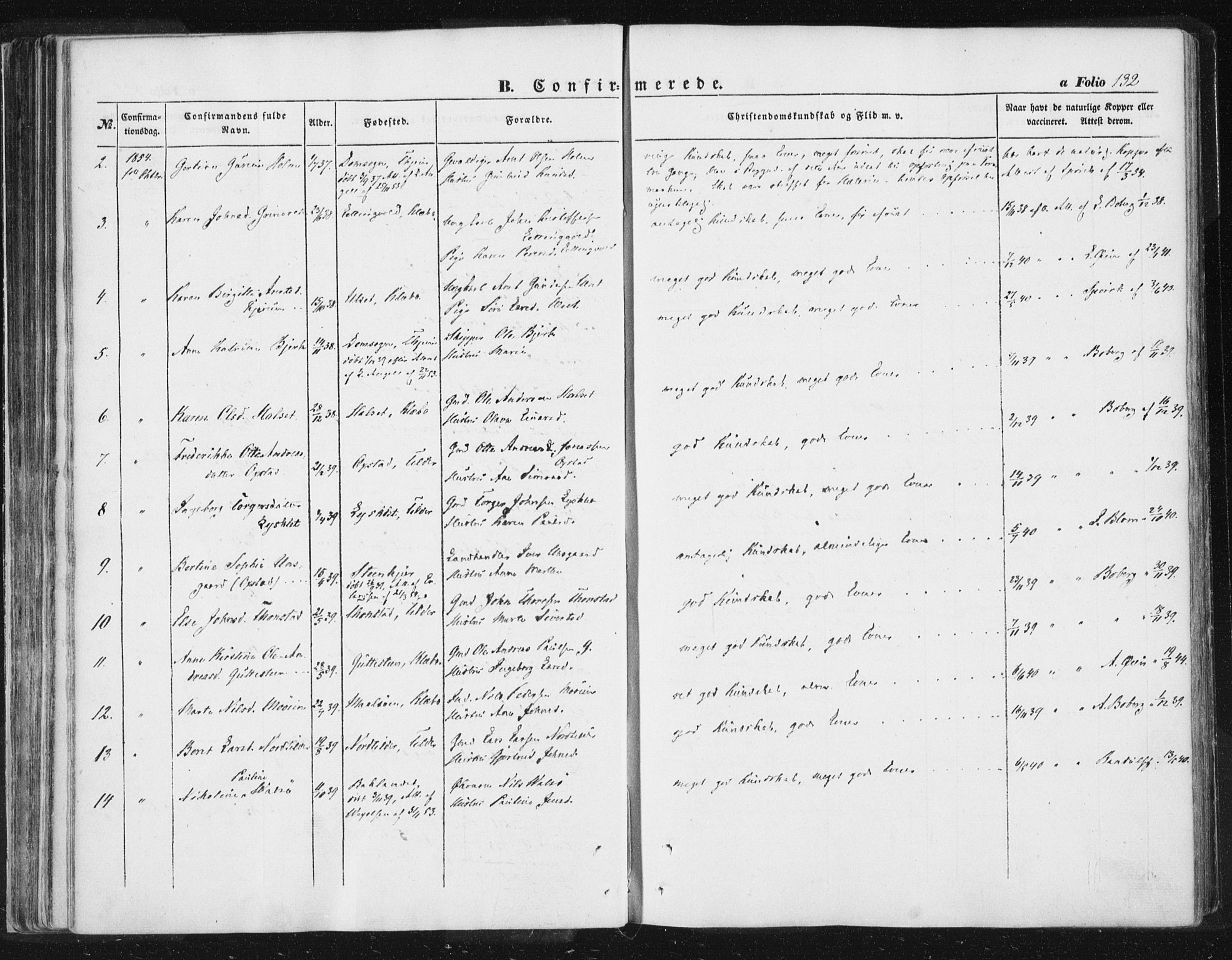 Ministerialprotokoller, klokkerbøker og fødselsregistre - Sør-Trøndelag, SAT/A-1456/618/L0441: Parish register (official) no. 618A05, 1843-1862, p. 132