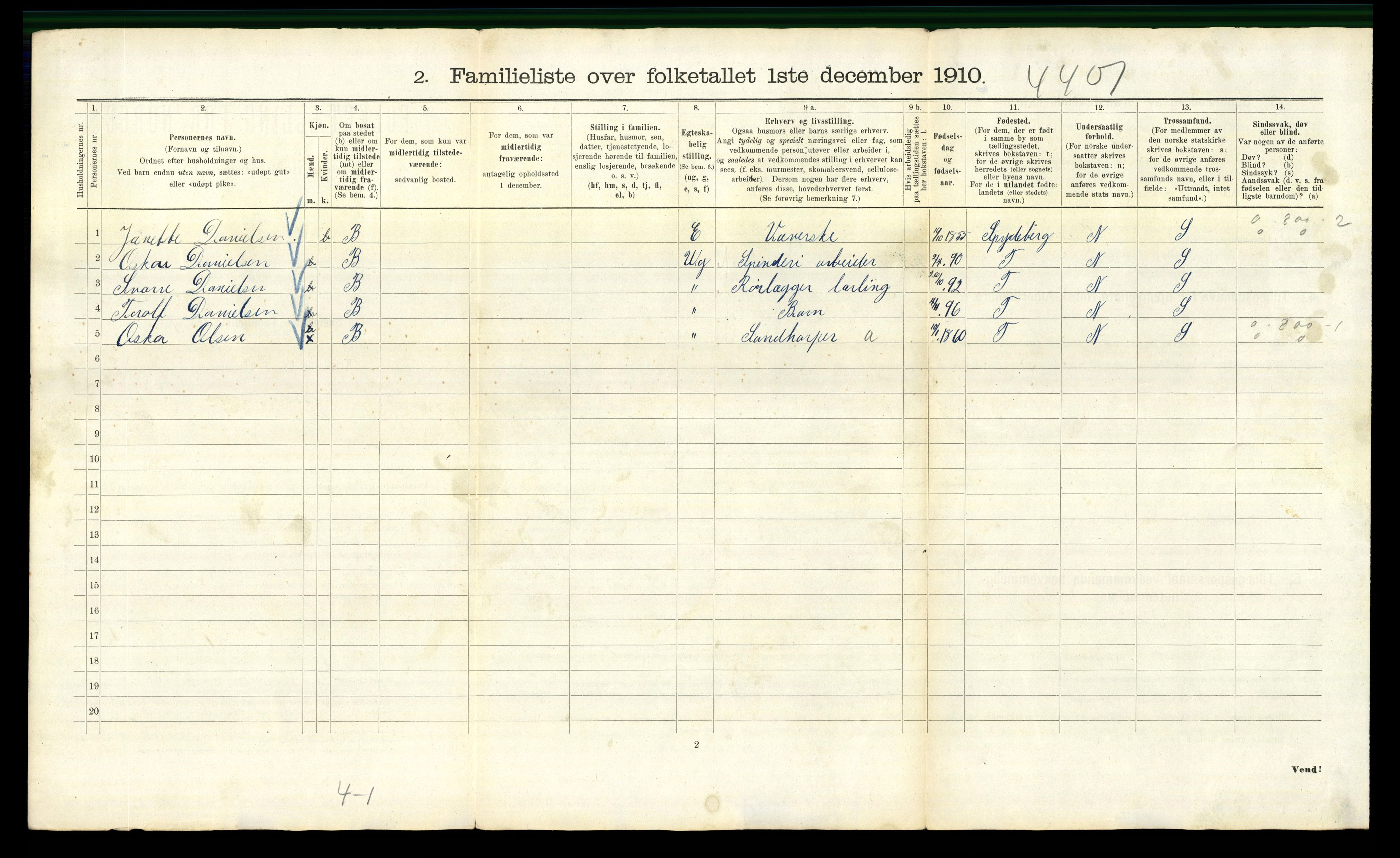 RA, 1910 census for Kristiania, 1910, p. 85096