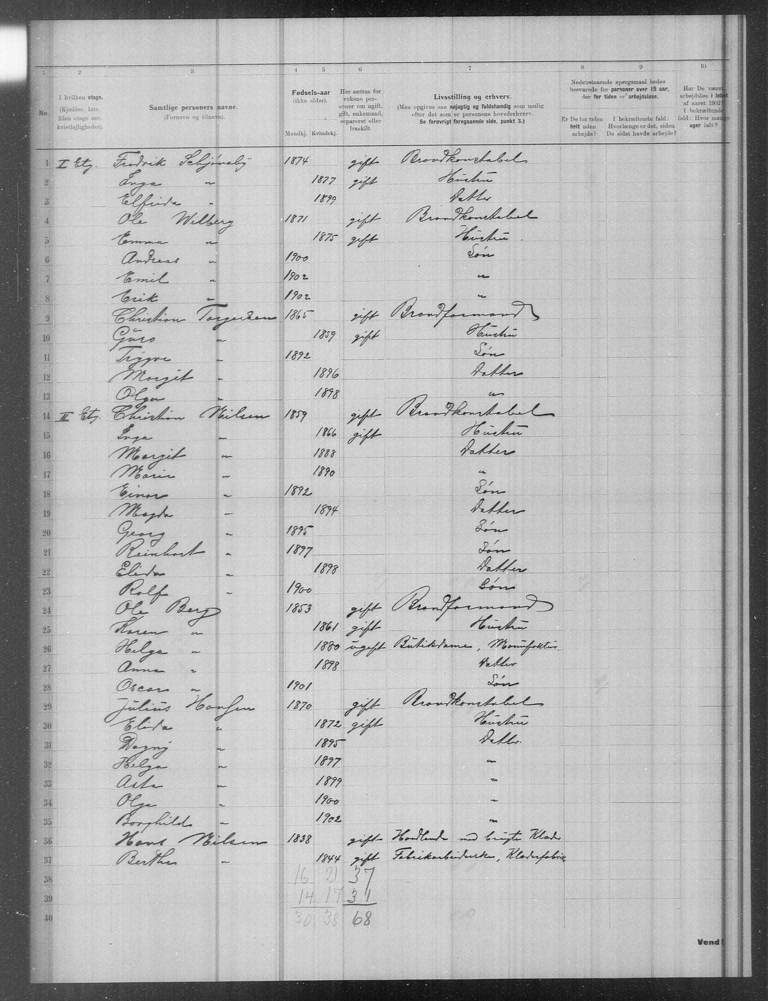 OBA, Municipal Census 1902 for Kristiania, 1902, p. 16496