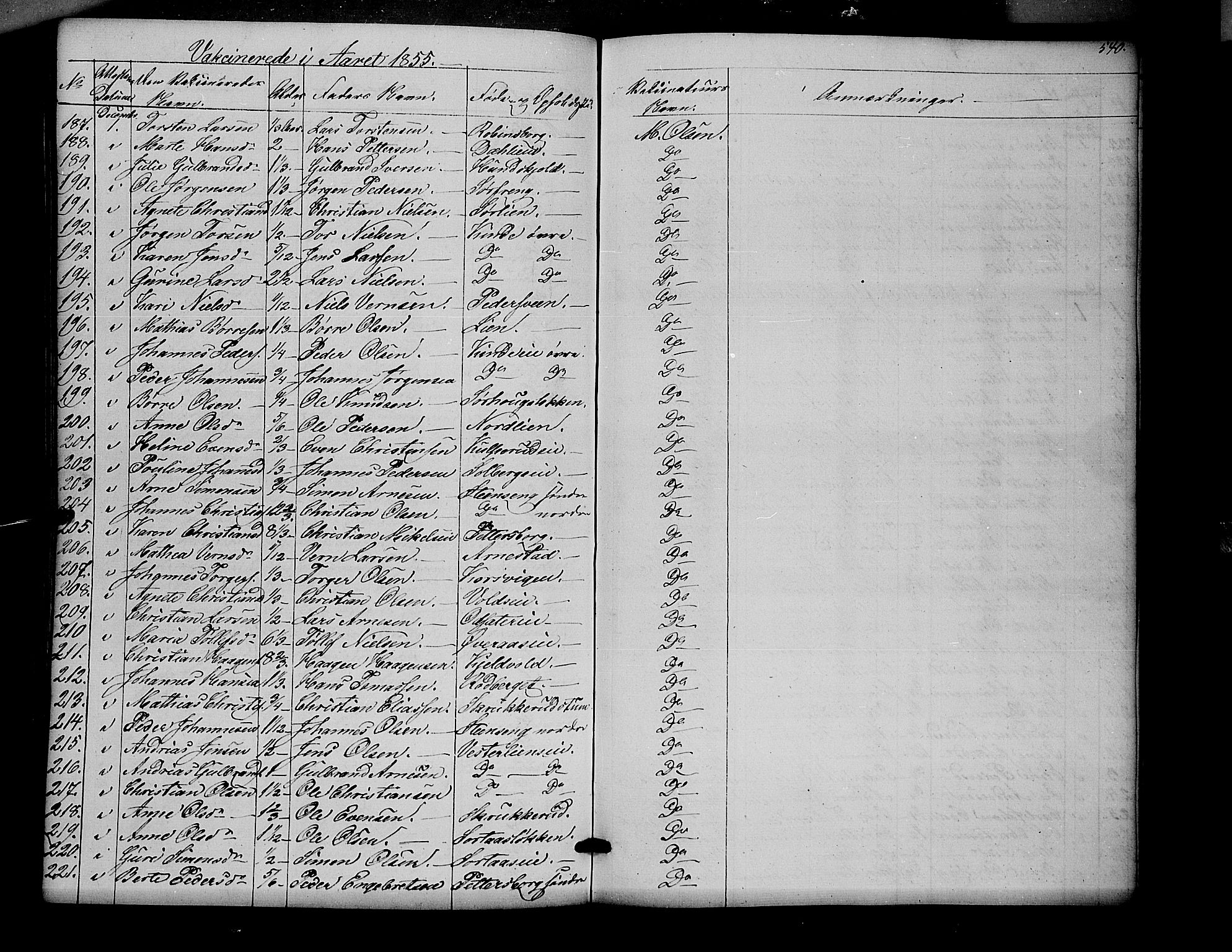 Ringsaker prestekontor, AV/SAH-PREST-014/K/Ka/L0009: Parish register (official) no. 9, 1850-1860, p. 540