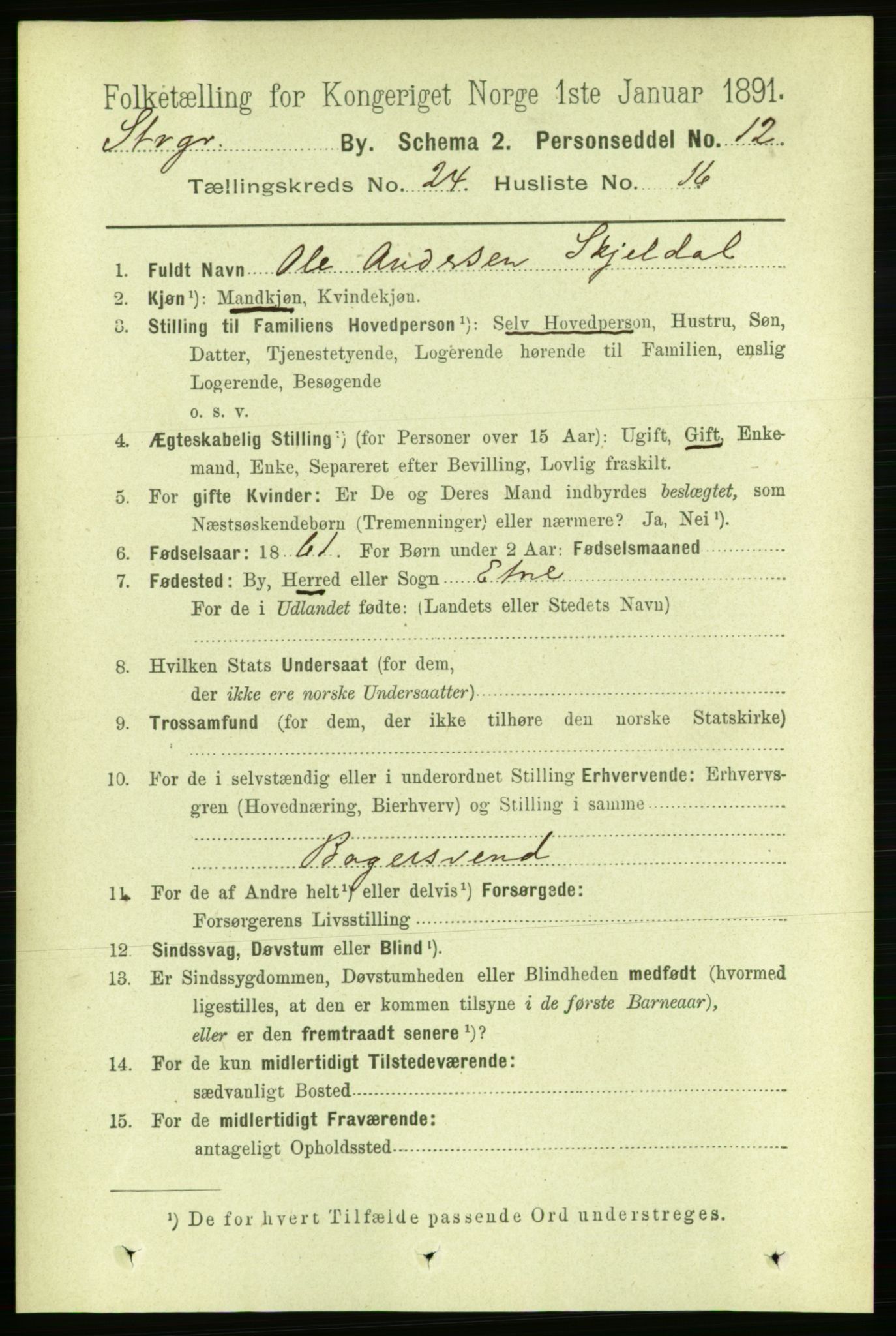 RA, 1891 census for 1103 Stavanger, 1891, p. 26489