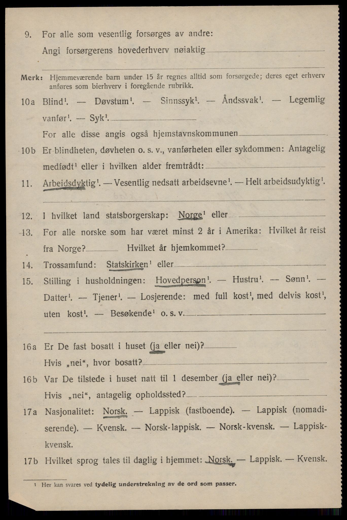 SAT, 1920 census for Buksnes, 1920, p. 5750