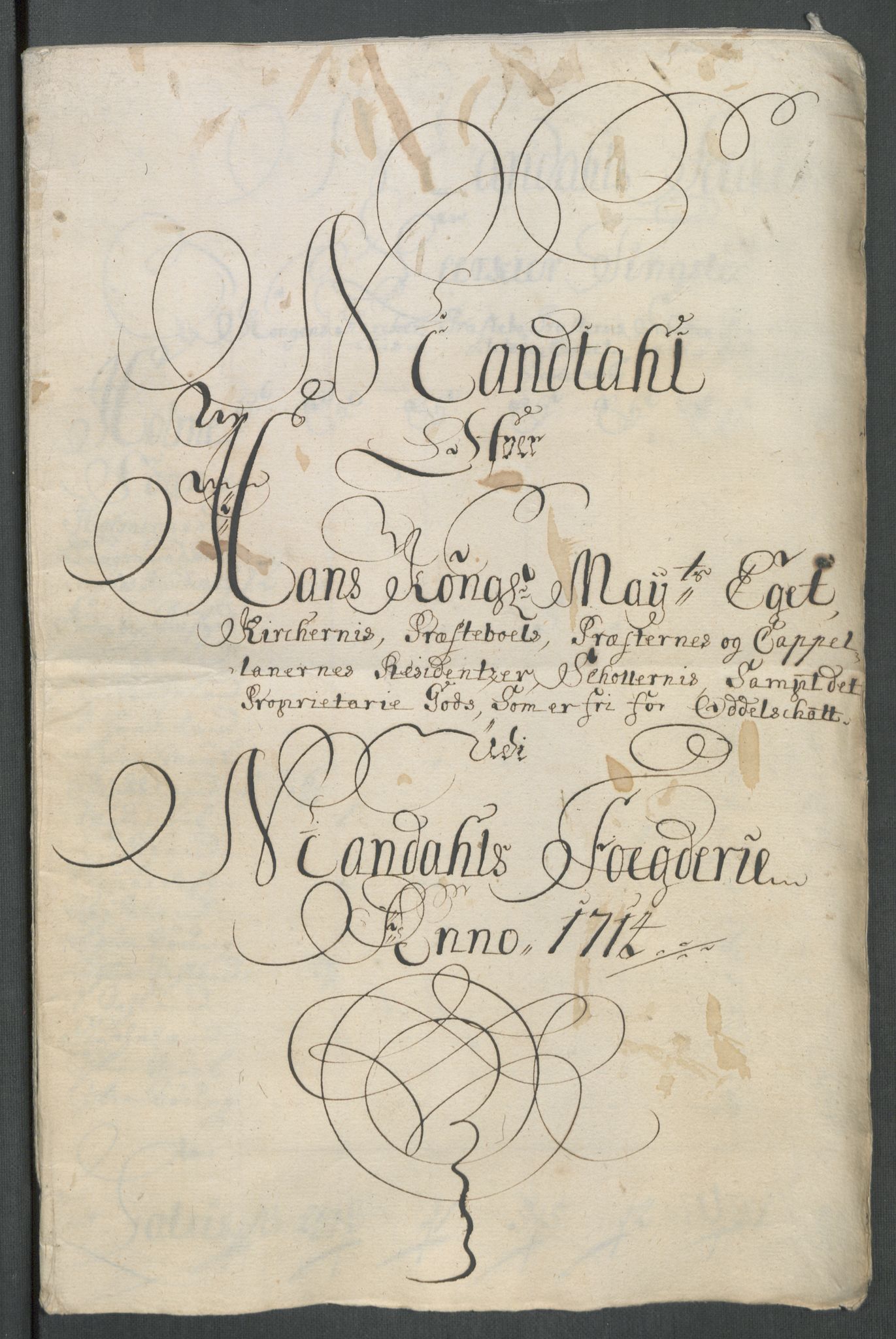 Rentekammeret inntil 1814, Reviderte regnskaper, Fogderegnskap, RA/EA-4092/R43/L2558: Fogderegnskap Lista og Mandal, 1714, p. 193