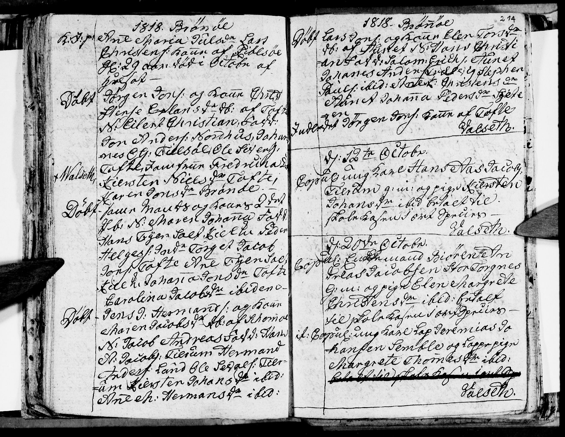 Ministerialprotokoller, klokkerbøker og fødselsregistre - Nordland, AV/SAT-A-1459/813/L0209: Parish register (copy) no. 813C01, 1803-1821, p. 214