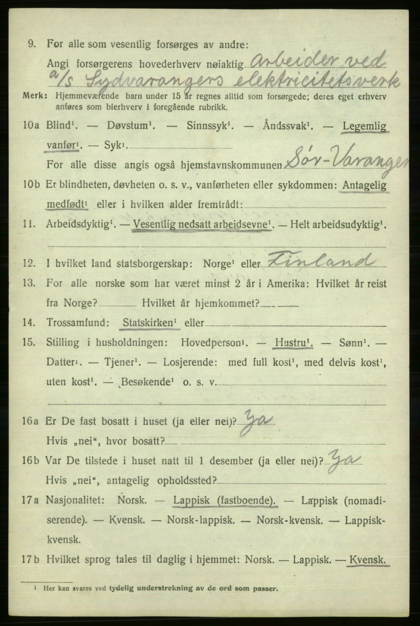 SATØ, 1920 census for Sør-Varanger, 1920, p. 2936