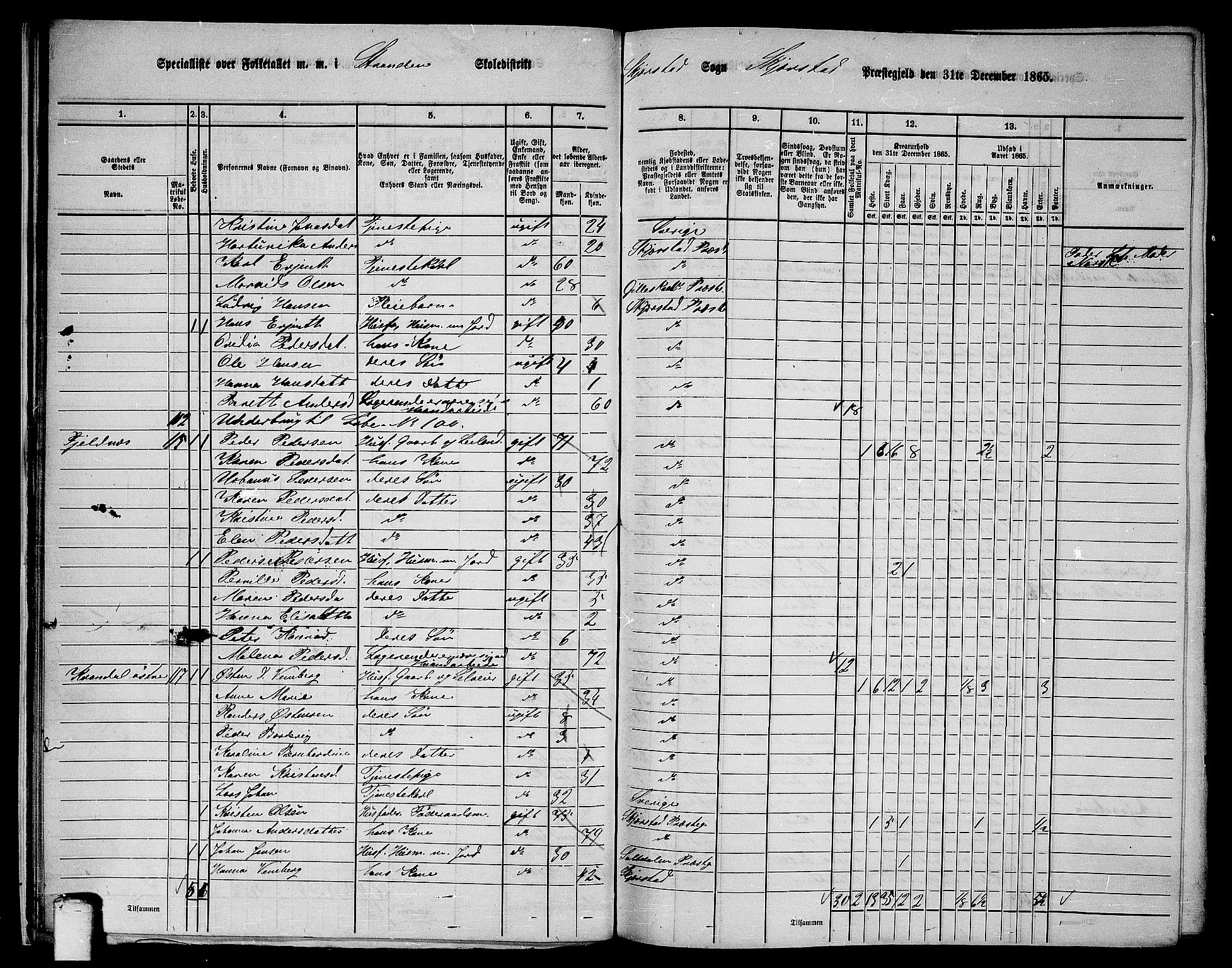 RA, 1865 census for Skjerstad, 1865, p. 23