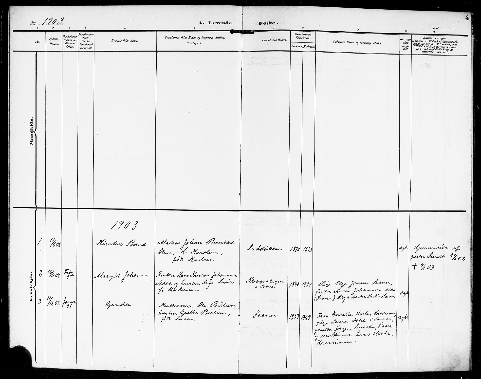 Vestby prestekontor Kirkebøker, AV/SAO-A-10893/G/Gb/L0002: Parish register (copy) no. II 2, 1903-1914, p. 4