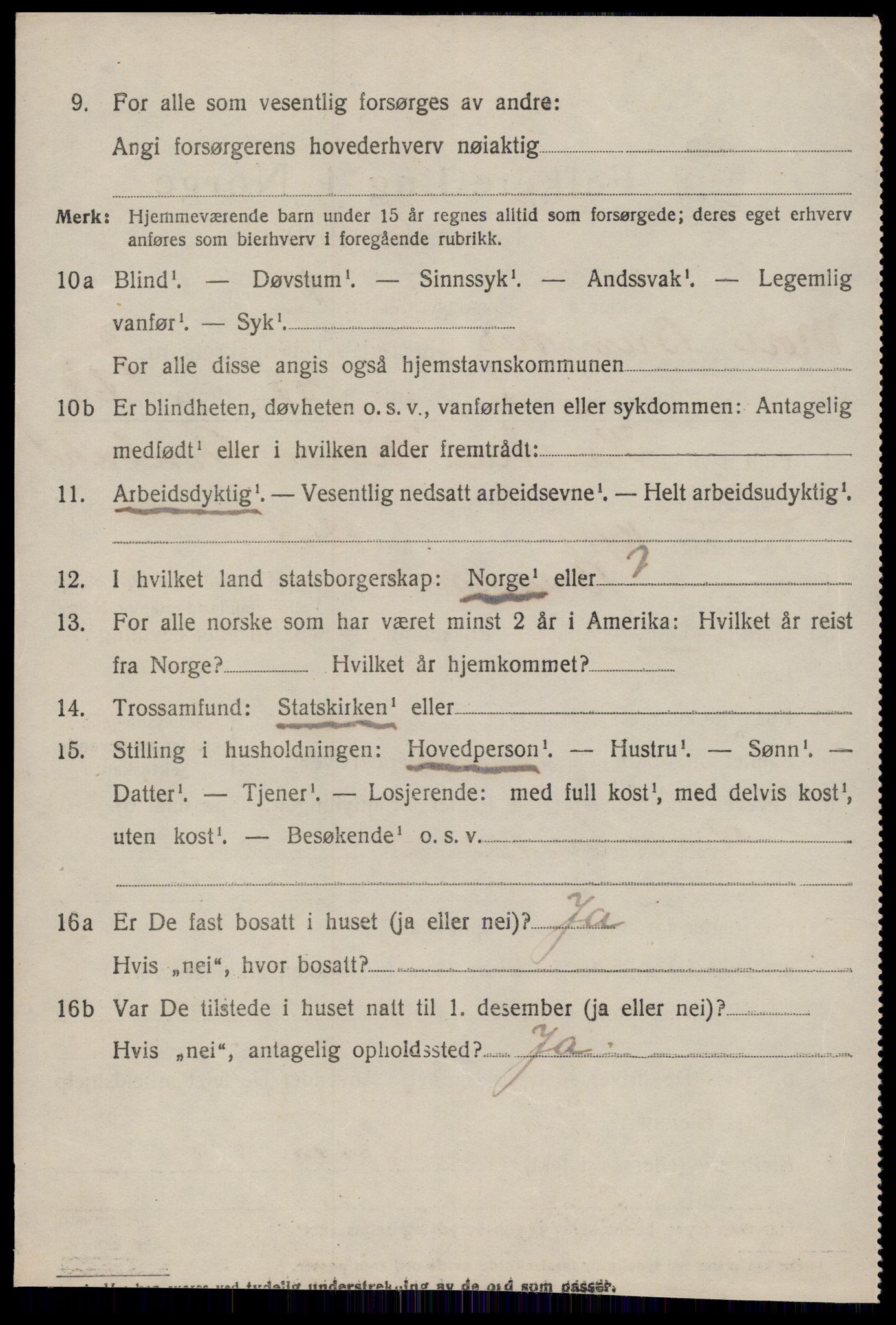 SAT, 1920 census for Bremsnes, 1920, p. 5526