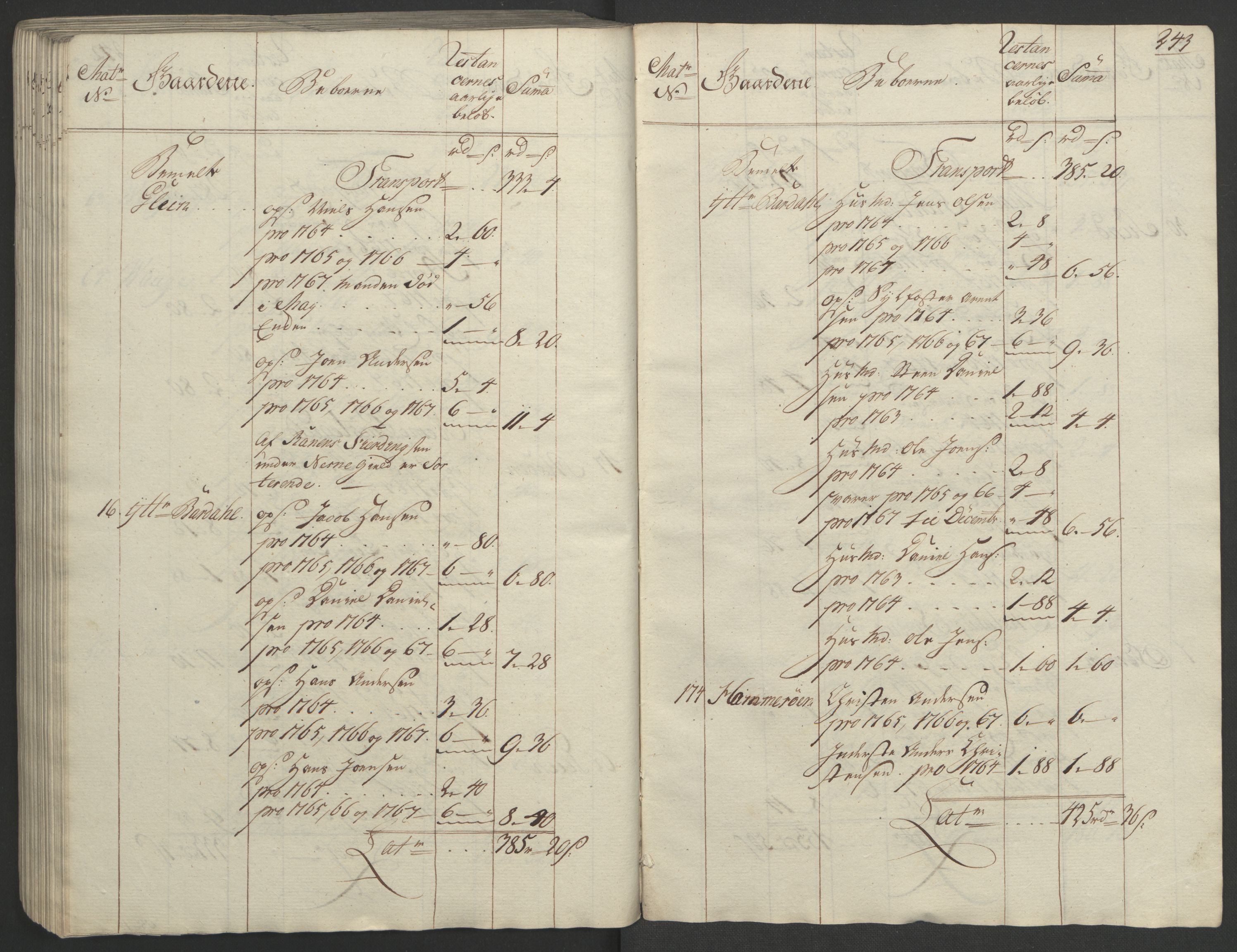 Rentekammeret inntil 1814, Realistisk ordnet avdeling, AV/RA-EA-4070/Ol/L0023: [Gg 10]: Ekstraskatten, 23.09.1762. Helgeland (restanseregister), 1767-1772, p. 239