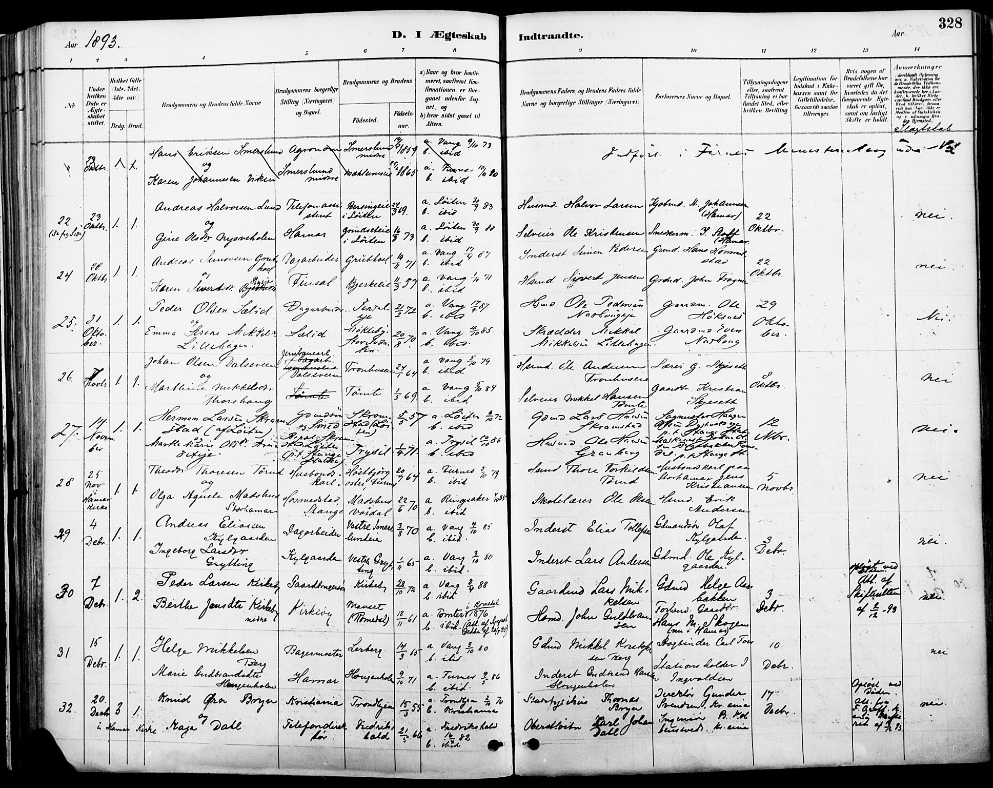 Vang prestekontor, Hedmark, SAH/PREST-008/H/Ha/Haa/L0019A: Parish register (official) no. 19, 1886-1900, p. 328