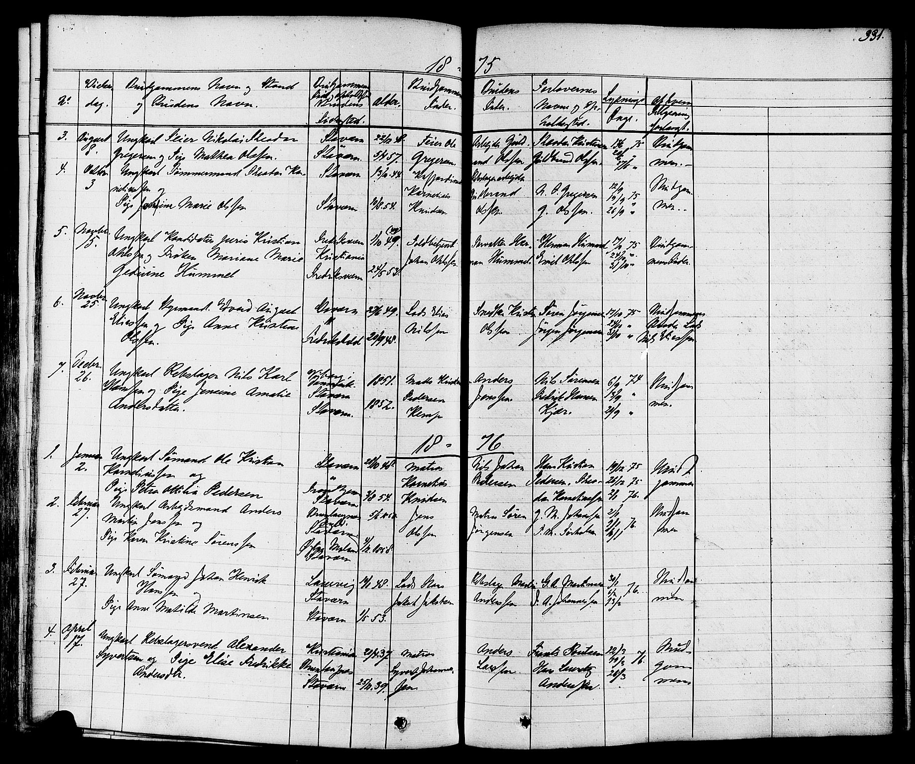 Stavern kirkebøker, AV/SAKO-A-318/F/Fa/L0007: Parish register (official) no. 7, 1840-1877, p. 331