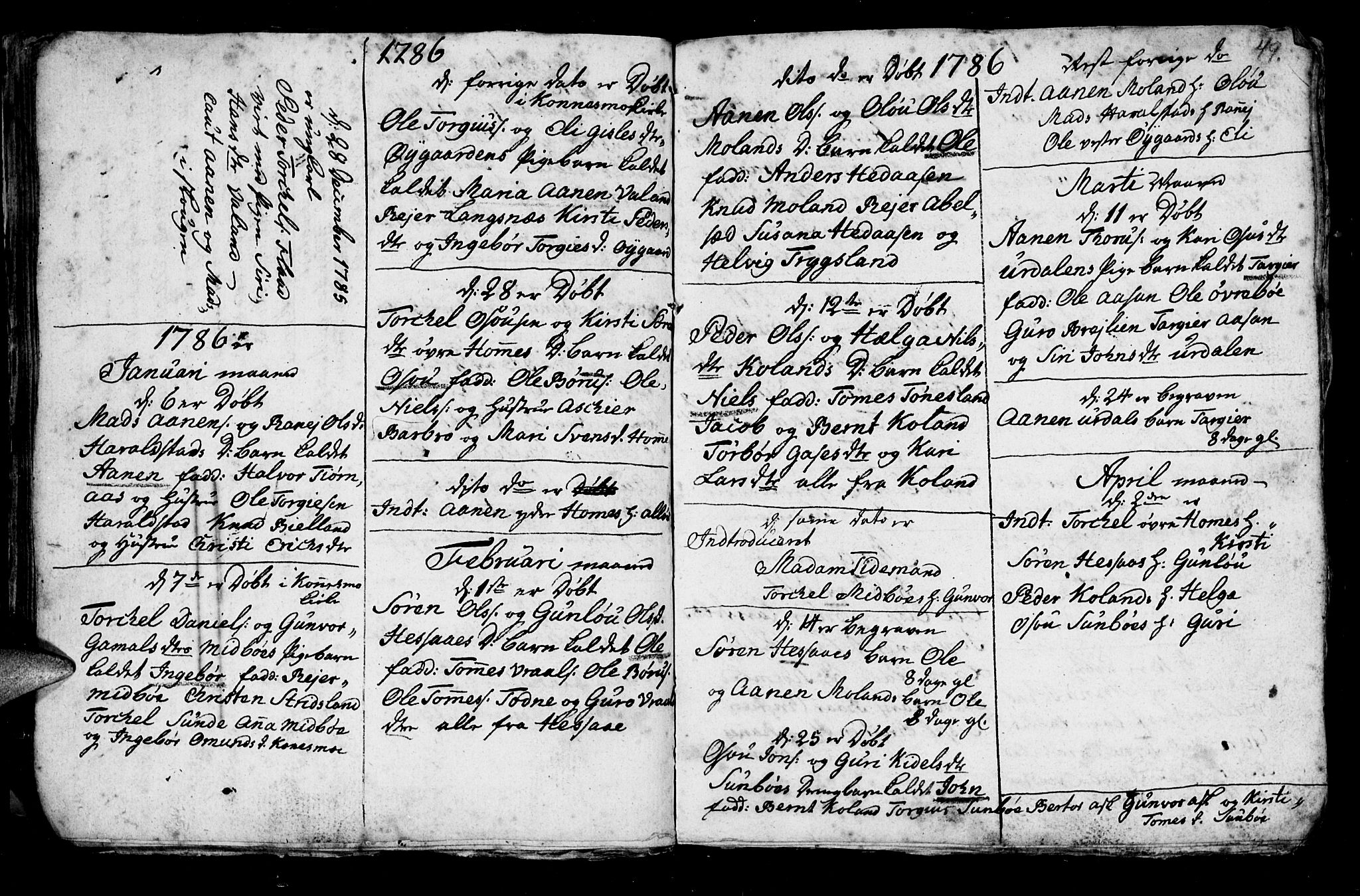 Bjelland sokneprestkontor, AV/SAK-1111-0005/F/Fb/Fba/L0002: Parish register (copy) no. B 2, 1753-1792, p. 49