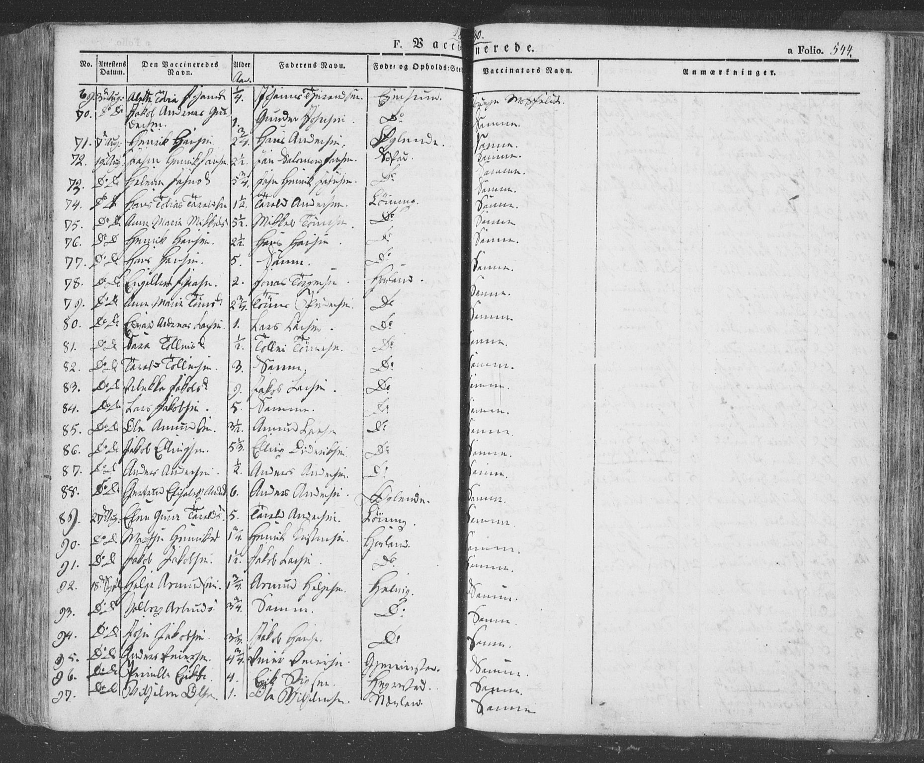 Eigersund sokneprestkontor, AV/SAST-A-101807/S08/L0009: Parish register (official) no. A 9, 1827-1850, p. 544