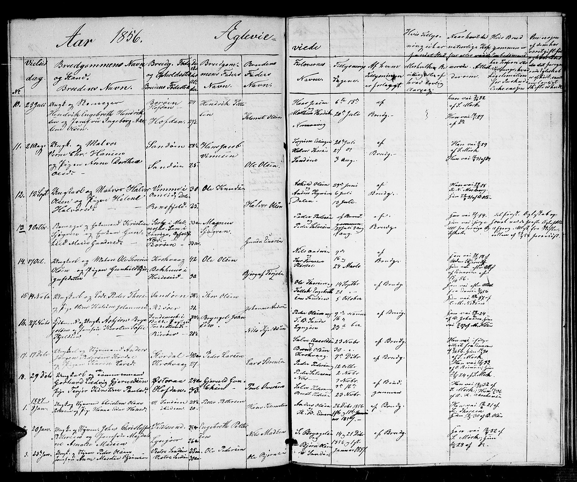 Dypvåg sokneprestkontor, AV/SAK-1111-0007/F/Fb/Fba/L0010: Parish register (copy) no. B 10, 1842-1857, p. 171