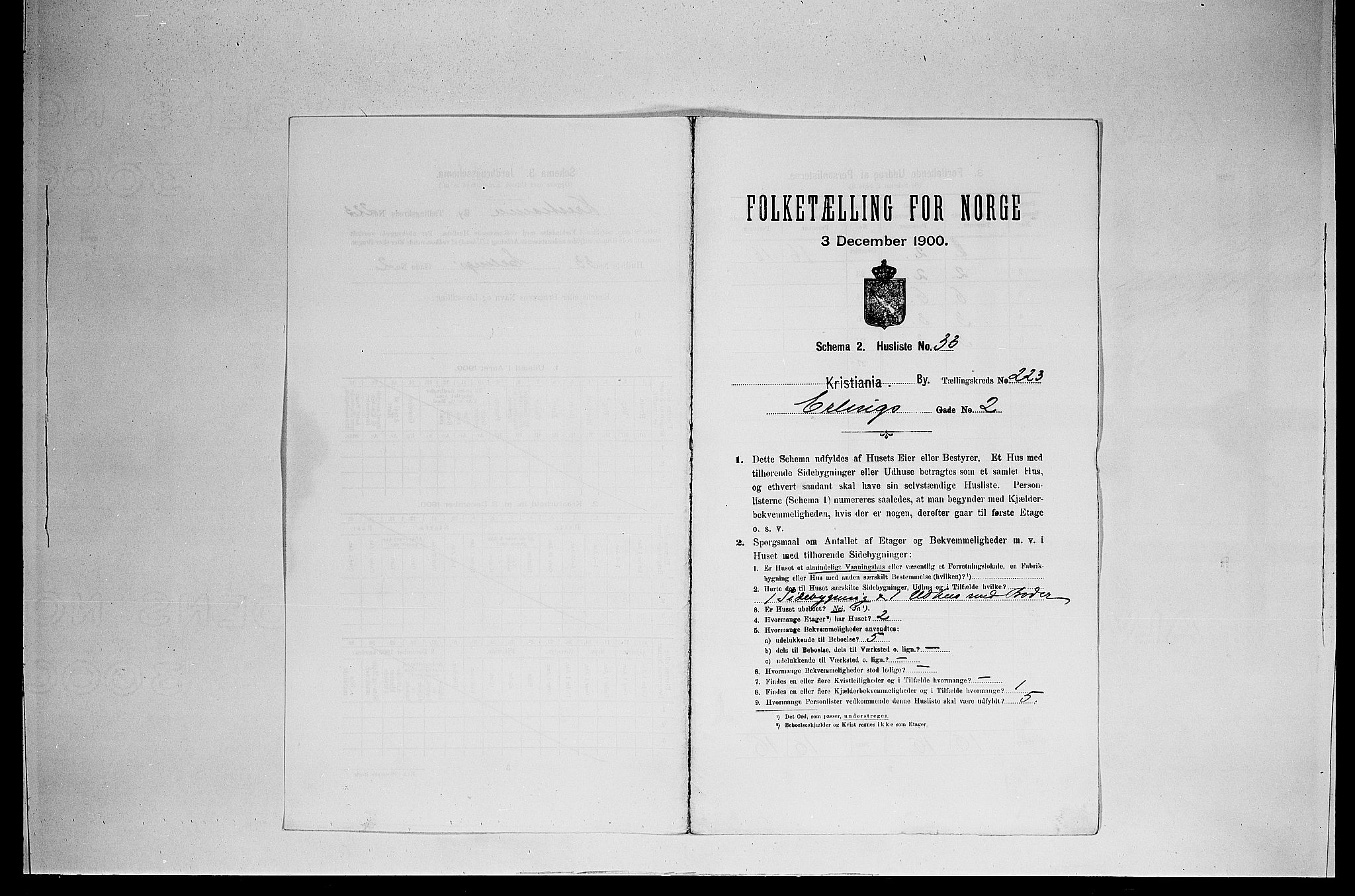 SAO, 1900 census for Kristiania, 1900, p. 20963