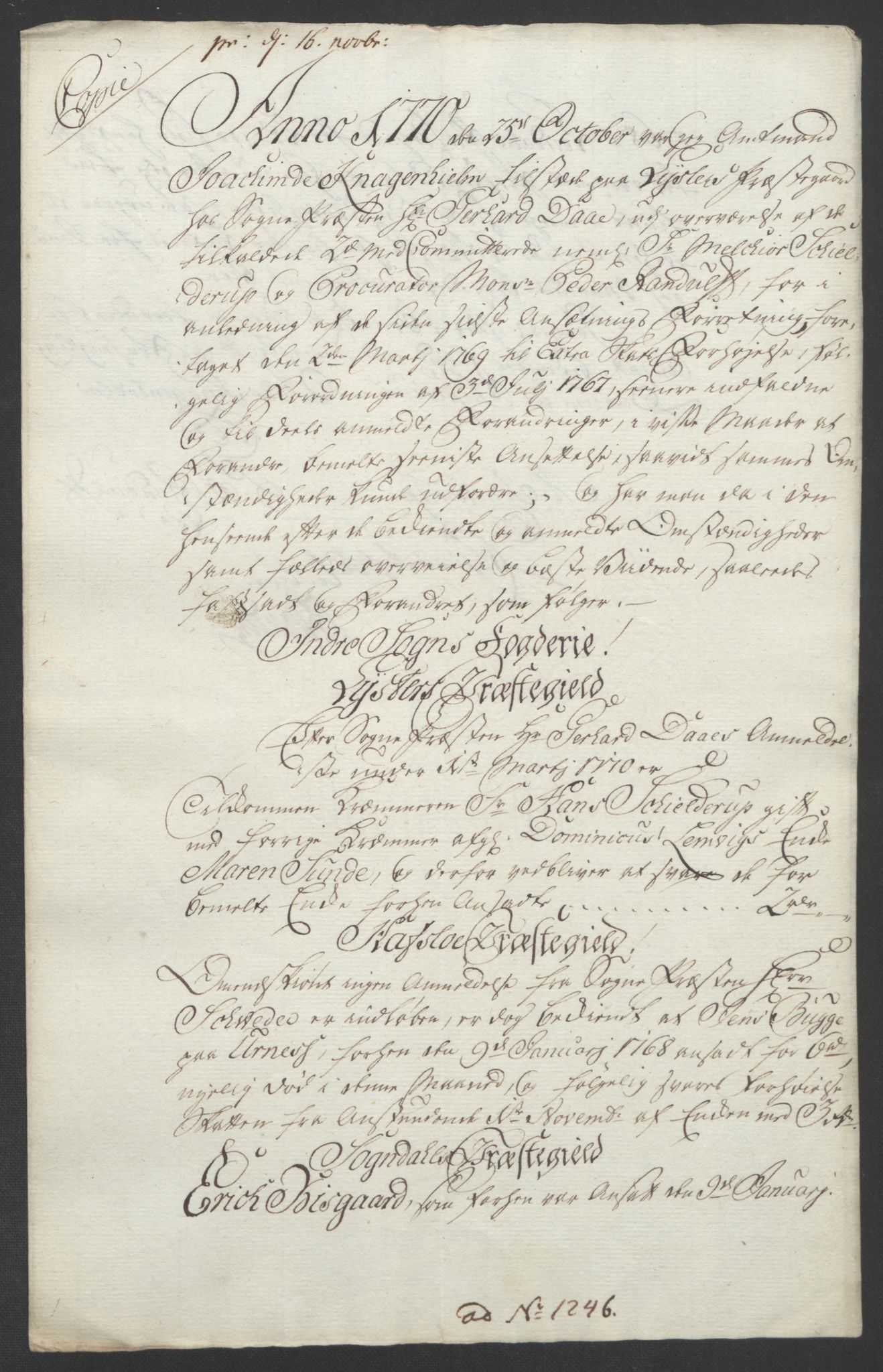 Rentekammeret inntil 1814, Realistisk ordnet avdeling, AV/RA-EA-4070/Ol/L0018: [Gg 10]: Ekstraskatten, 23.09.1762. Sogn, 1762-1772, p. 316